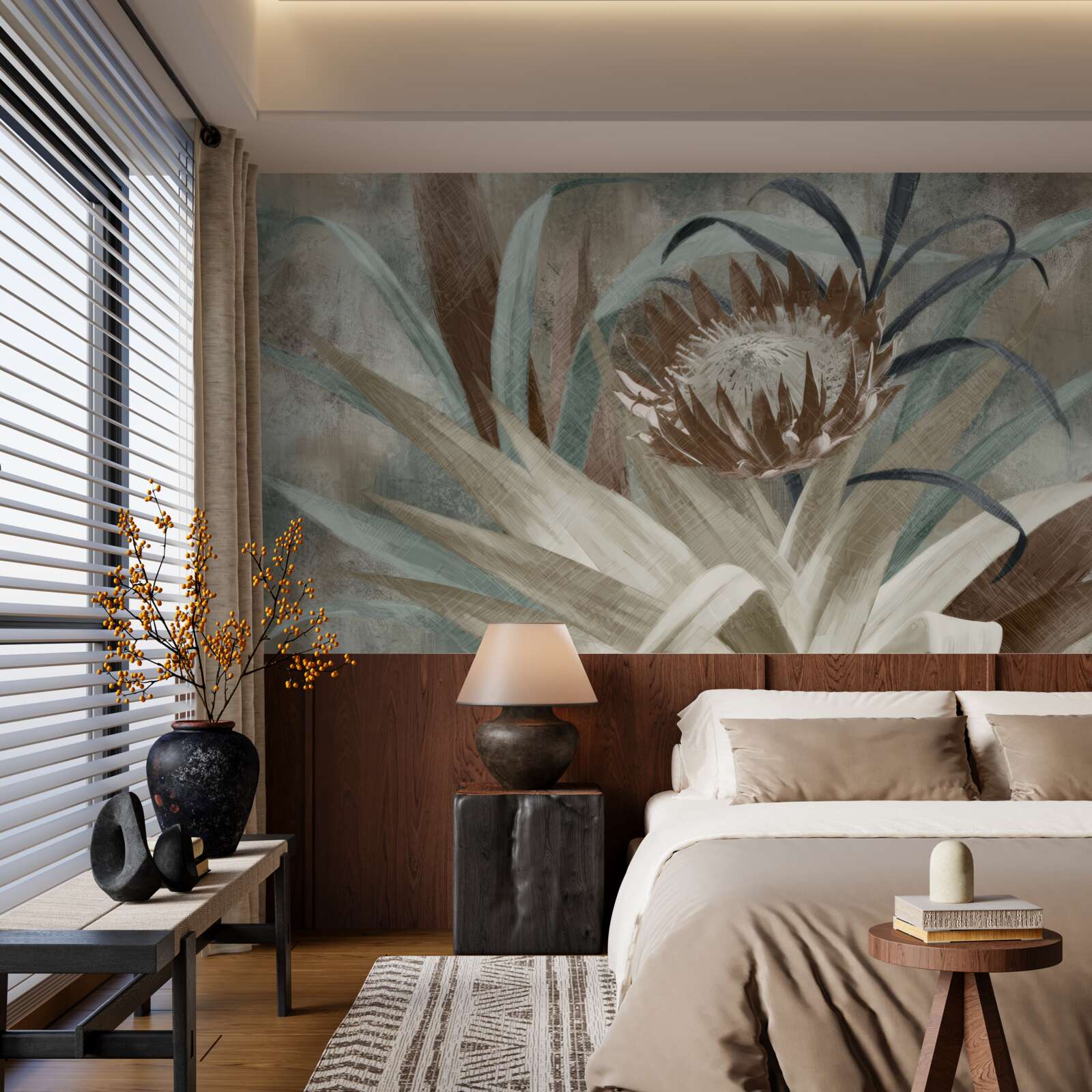 Fotobehang grote en ongewone bloem