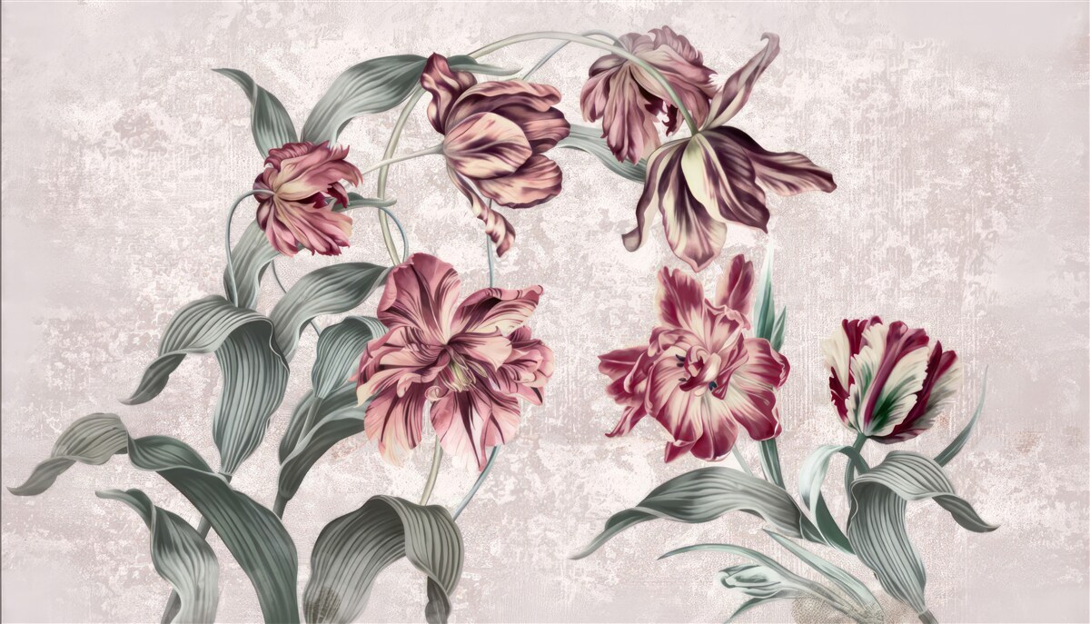 Fotobehang bloemen die nog niet zijn ontwaakt