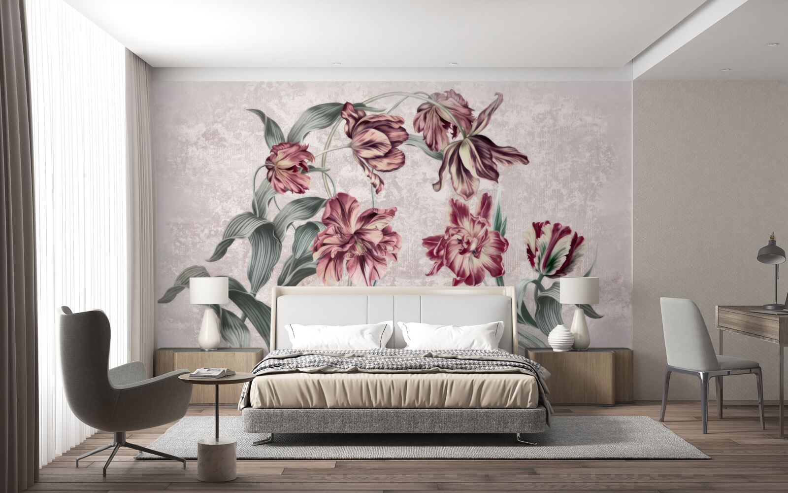 Fotobehang bloemen die nog niet zijn ontwaakt