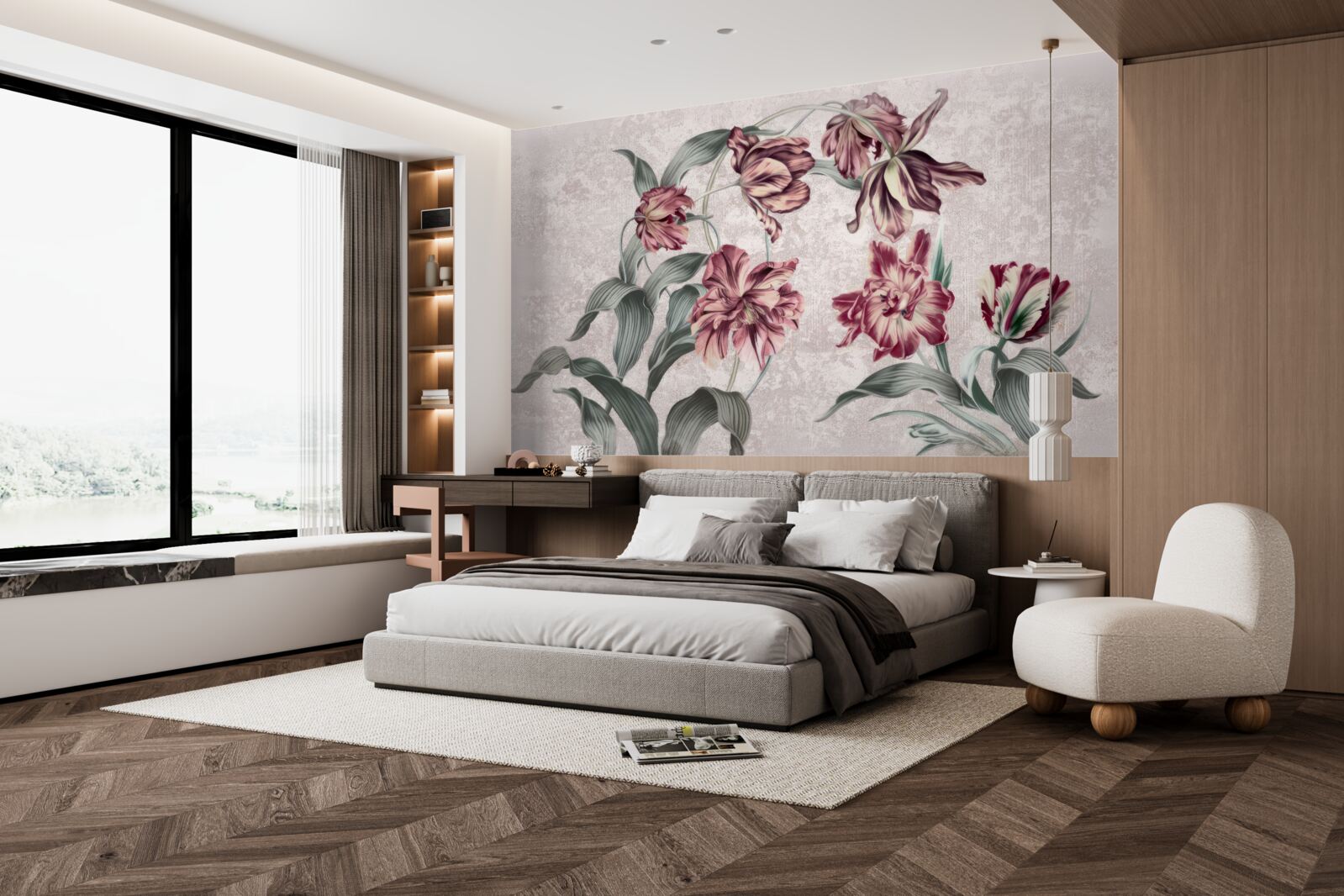 Fotobehang bloemen die nog niet zijn ontwaakt