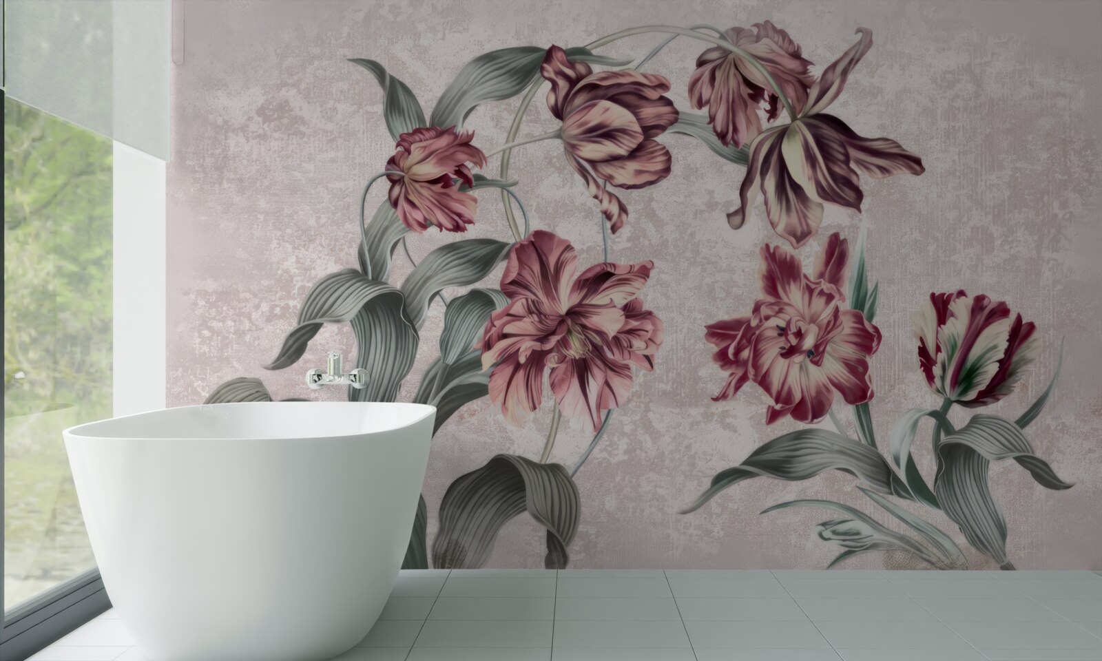 Fotobehang bloemen die nog niet zijn ontwaakt