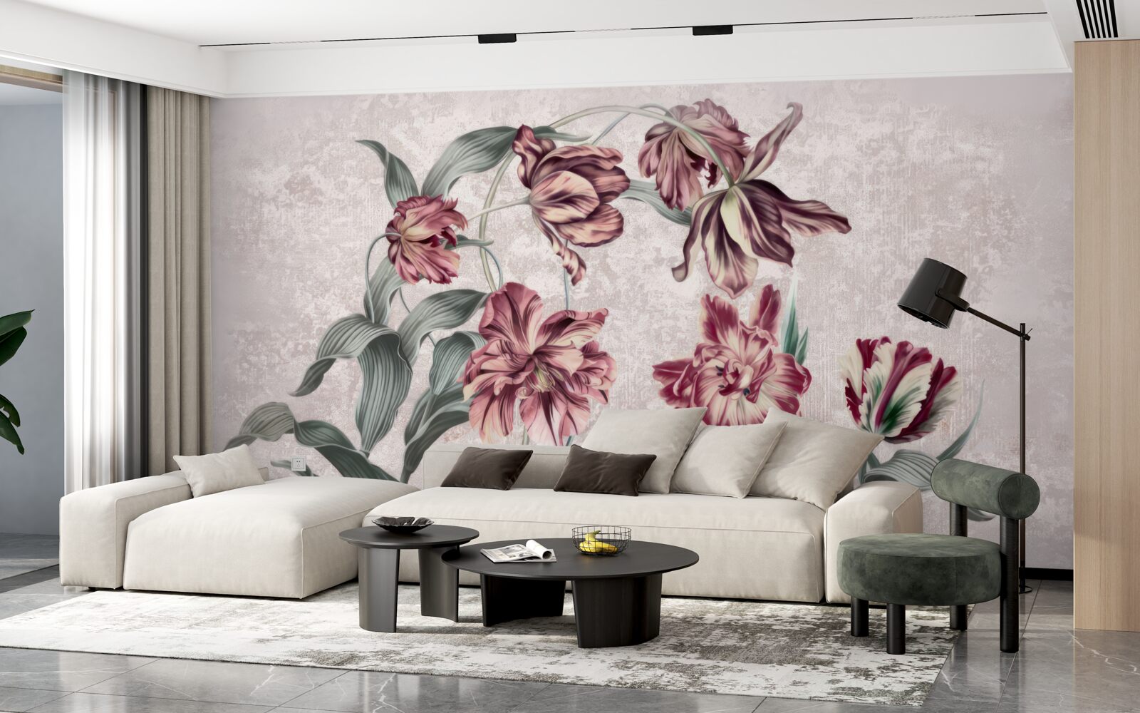 Fotobehang bloemen die nog niet zijn ontwaakt