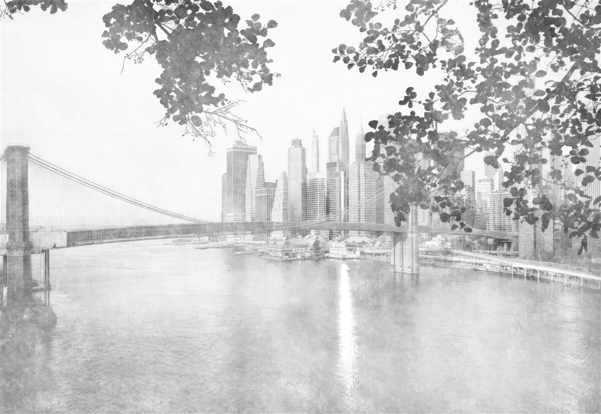 Fotobehang zwart-wit new york