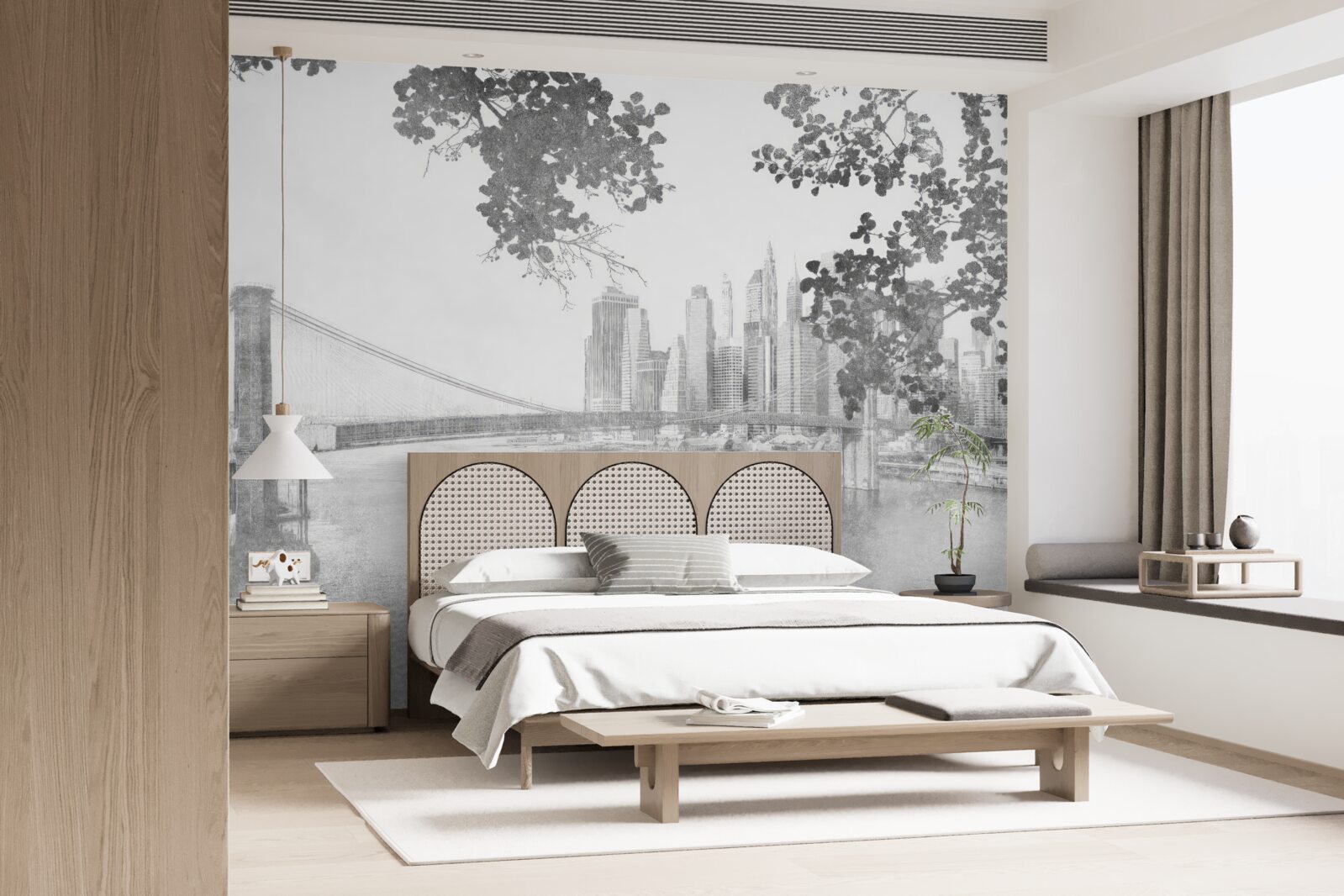 Fotobehang zwart-wit new york