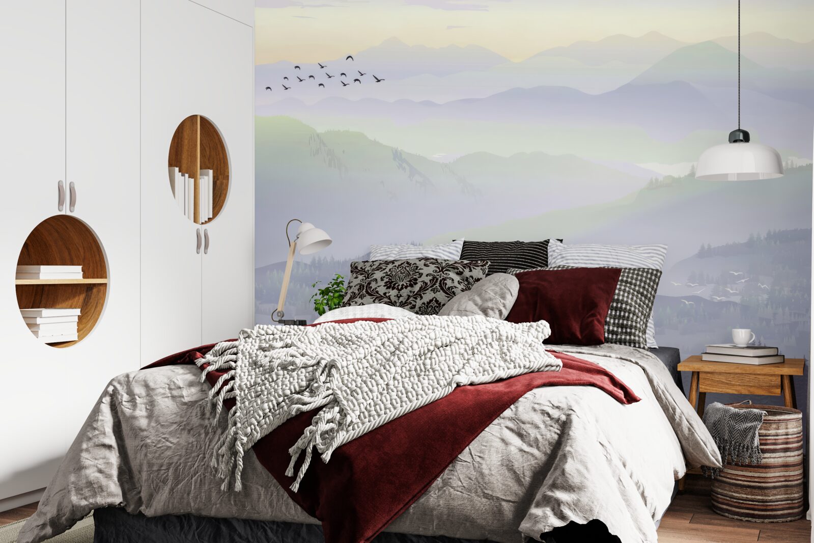 Fotobehang vogels keren terug naar slapend bos