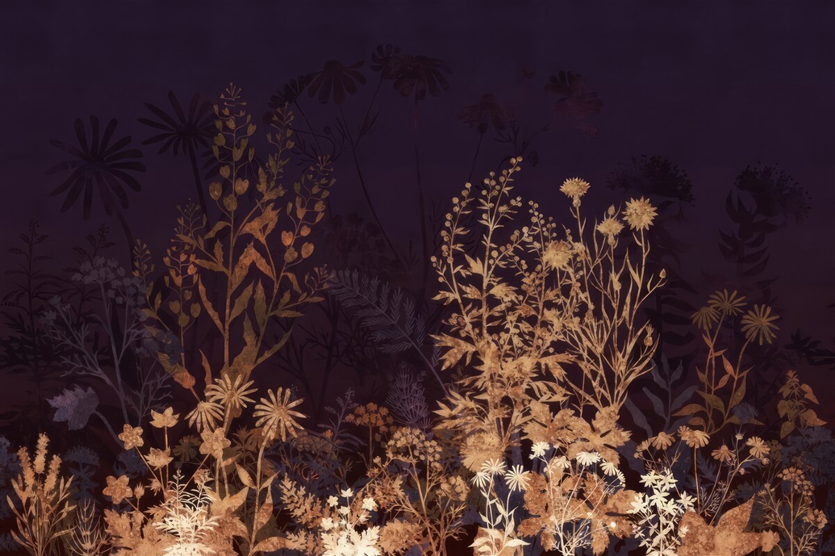 Fotobehang De slapende jungle wordt verlicht door maanlicht