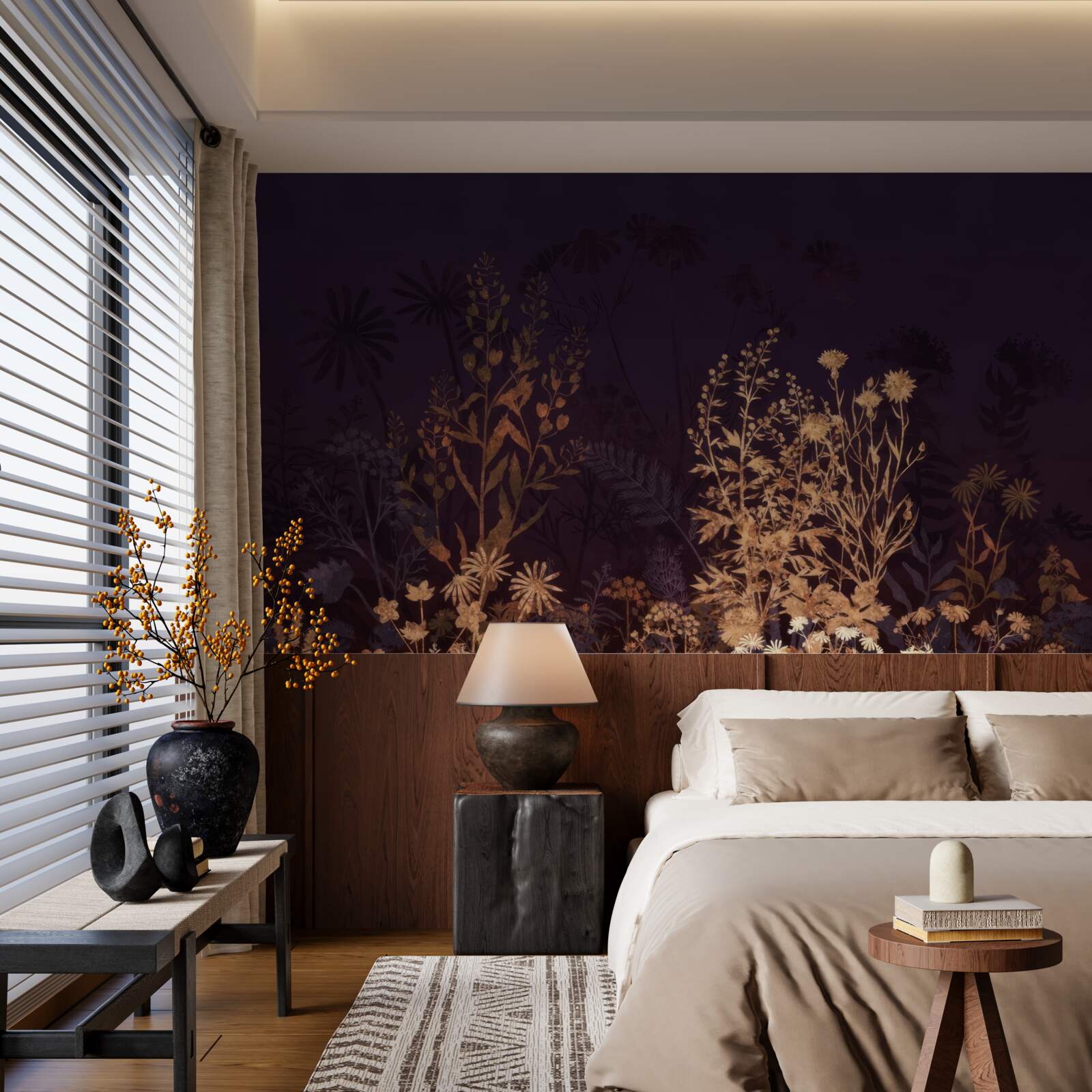 Fotobehang De slapende jungle wordt verlicht door maanlicht