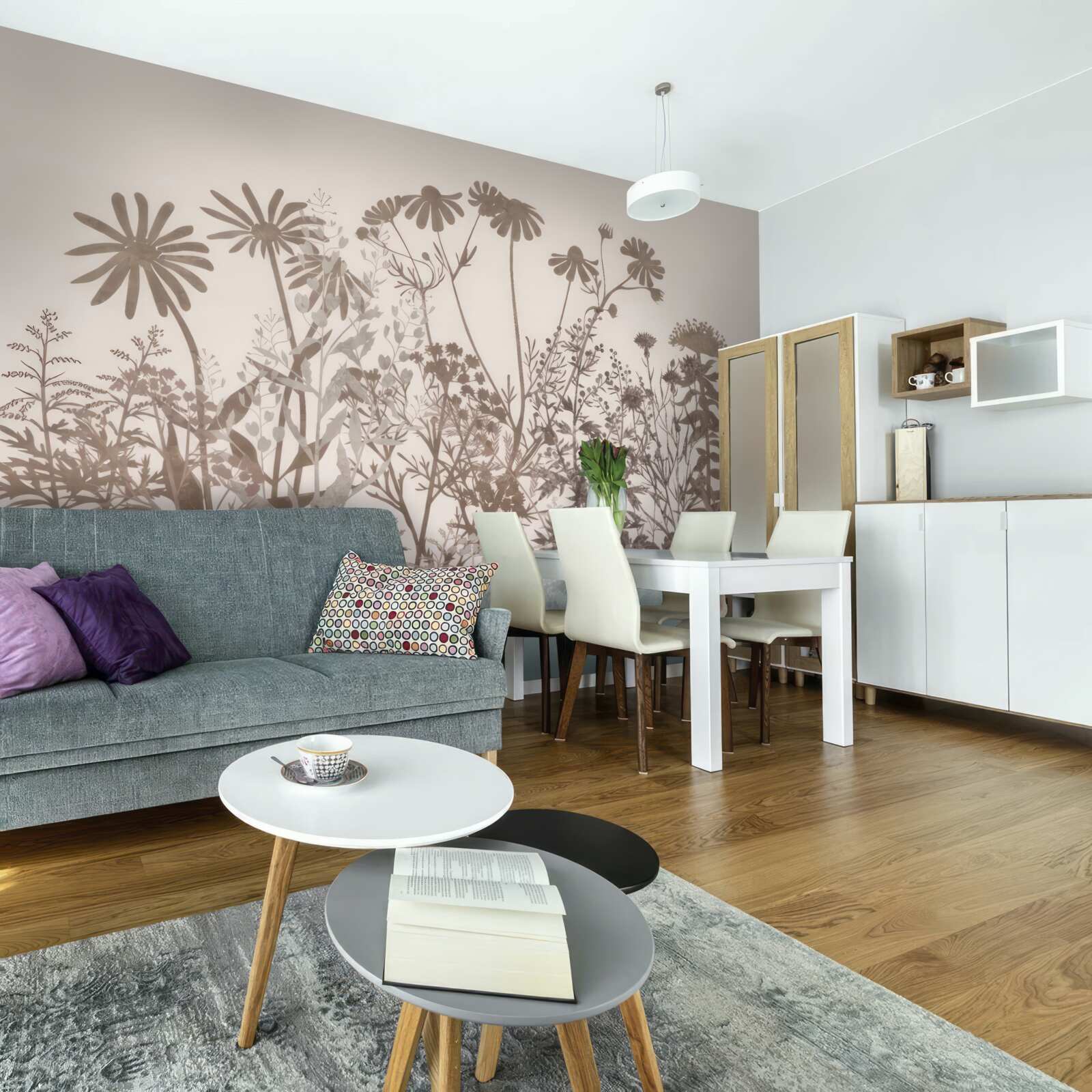 Fotobehang Dichtbegroeide weide