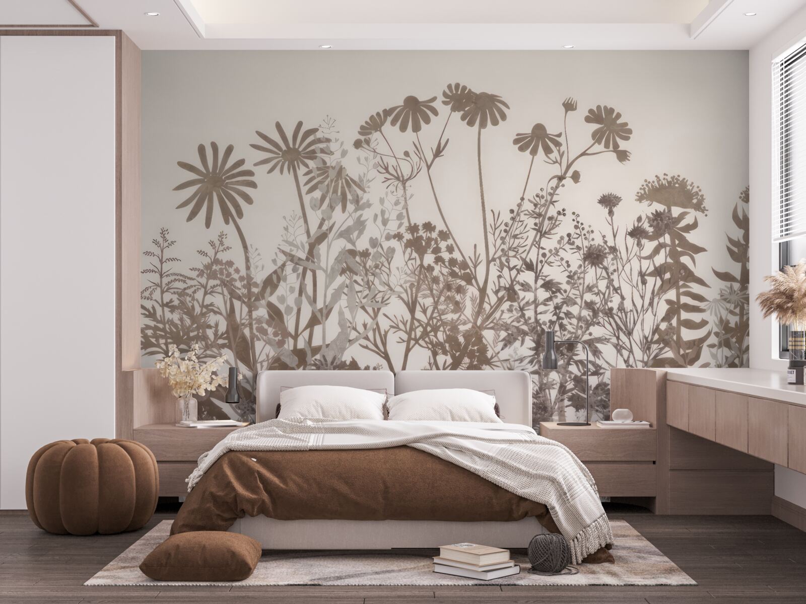 Fotobehang Dichtbegroeide weide