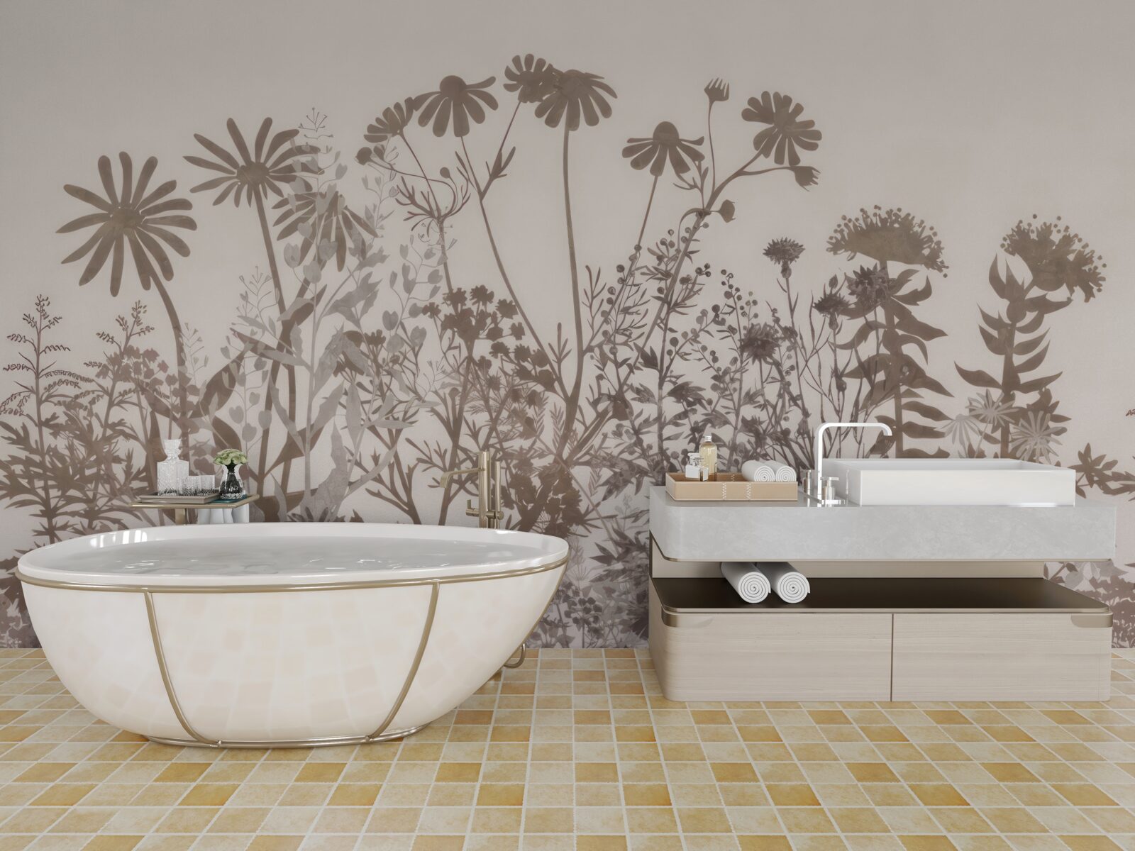 Fotobehang Dichtbegroeide weide