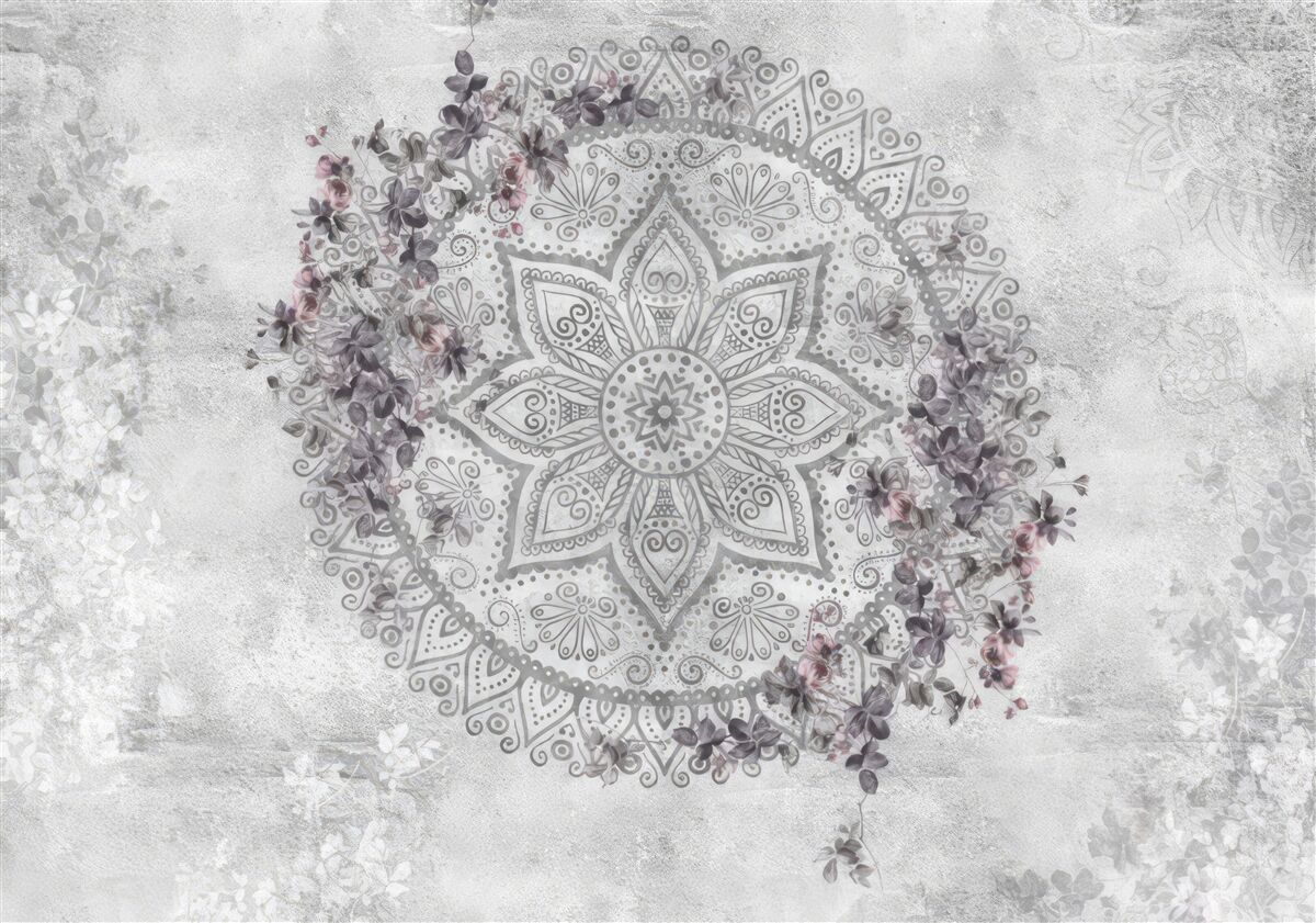 Fotobehang mooie foto tussen de bloemen