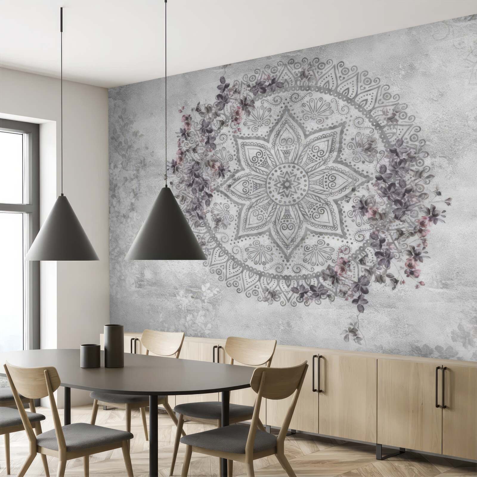 Fotobehang mooie foto tussen de bloemen