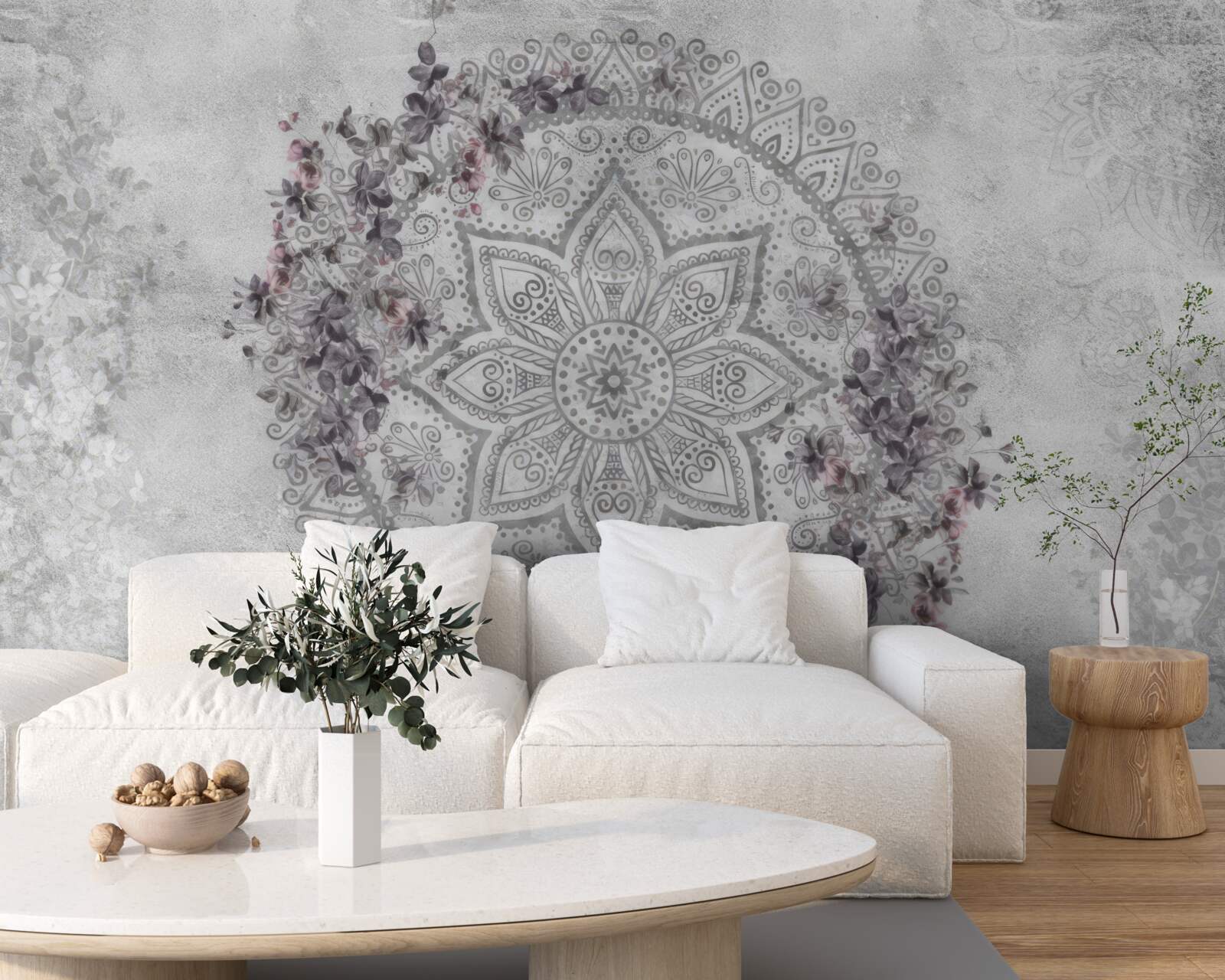 Fotobehang mooie foto tussen de bloemen