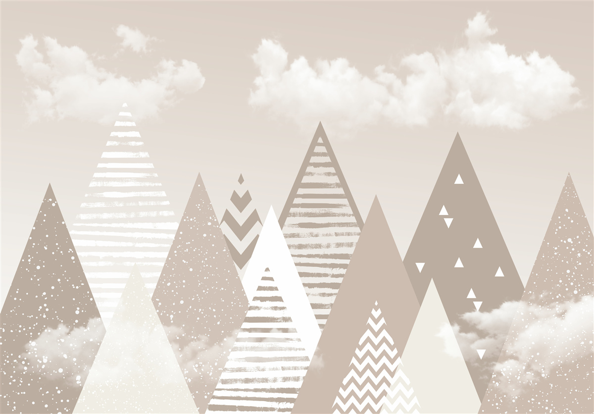 Fotobehang wolkenbergen in abstractie