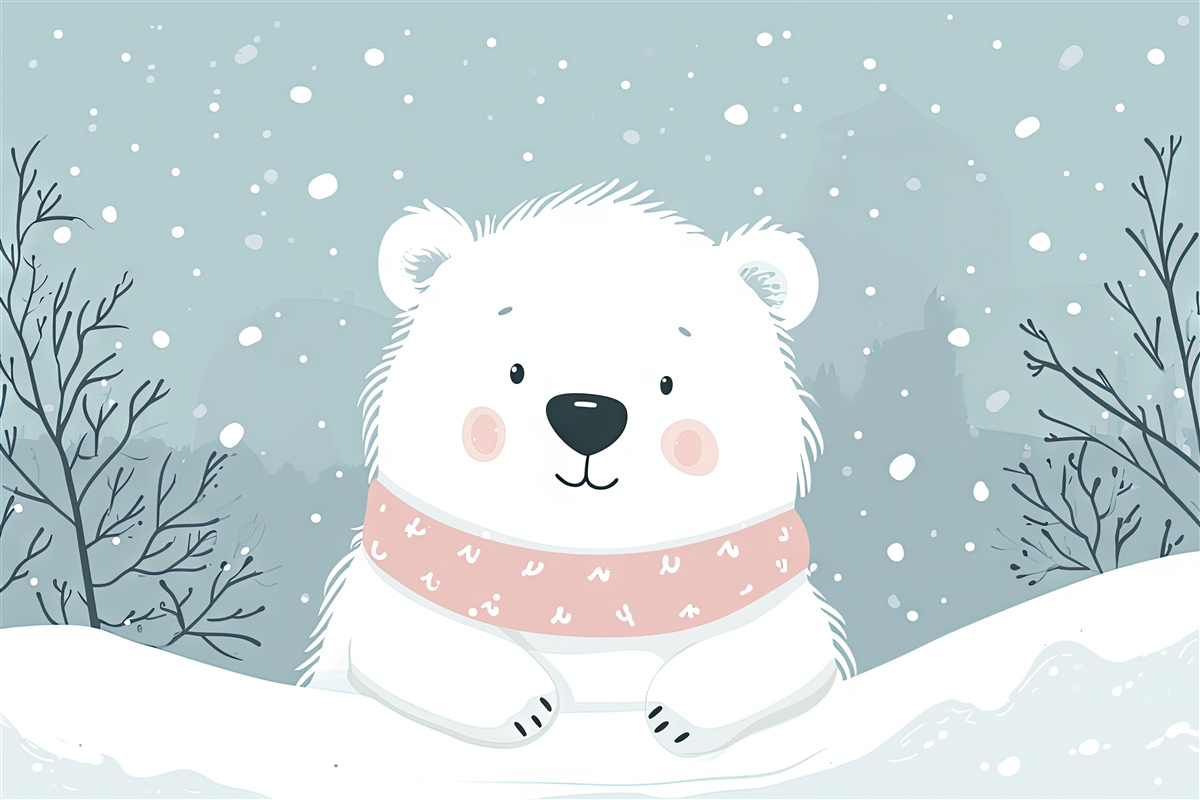 Fotobehang Mooie poolbaby