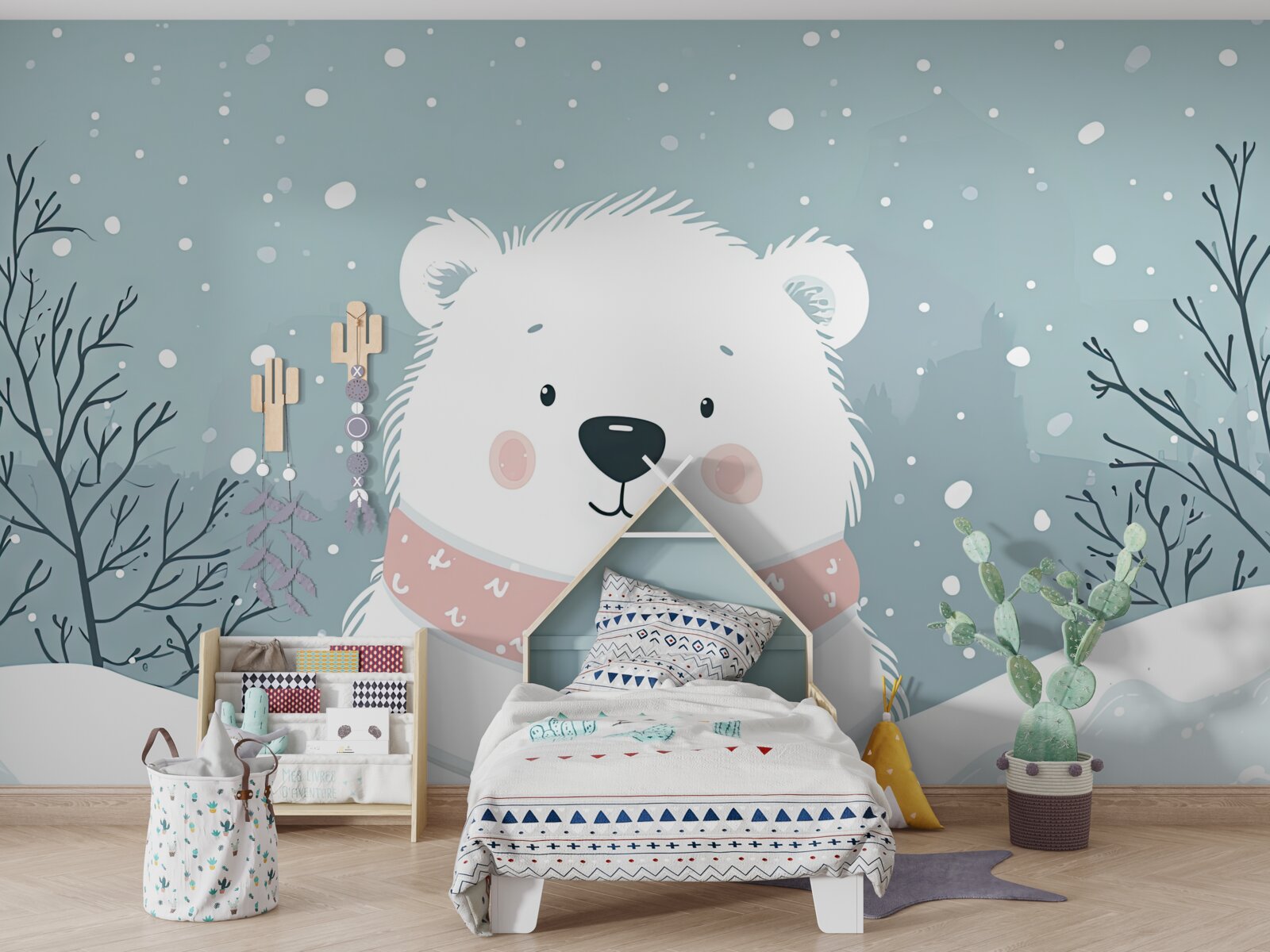 Fotobehang Mooie poolbaby