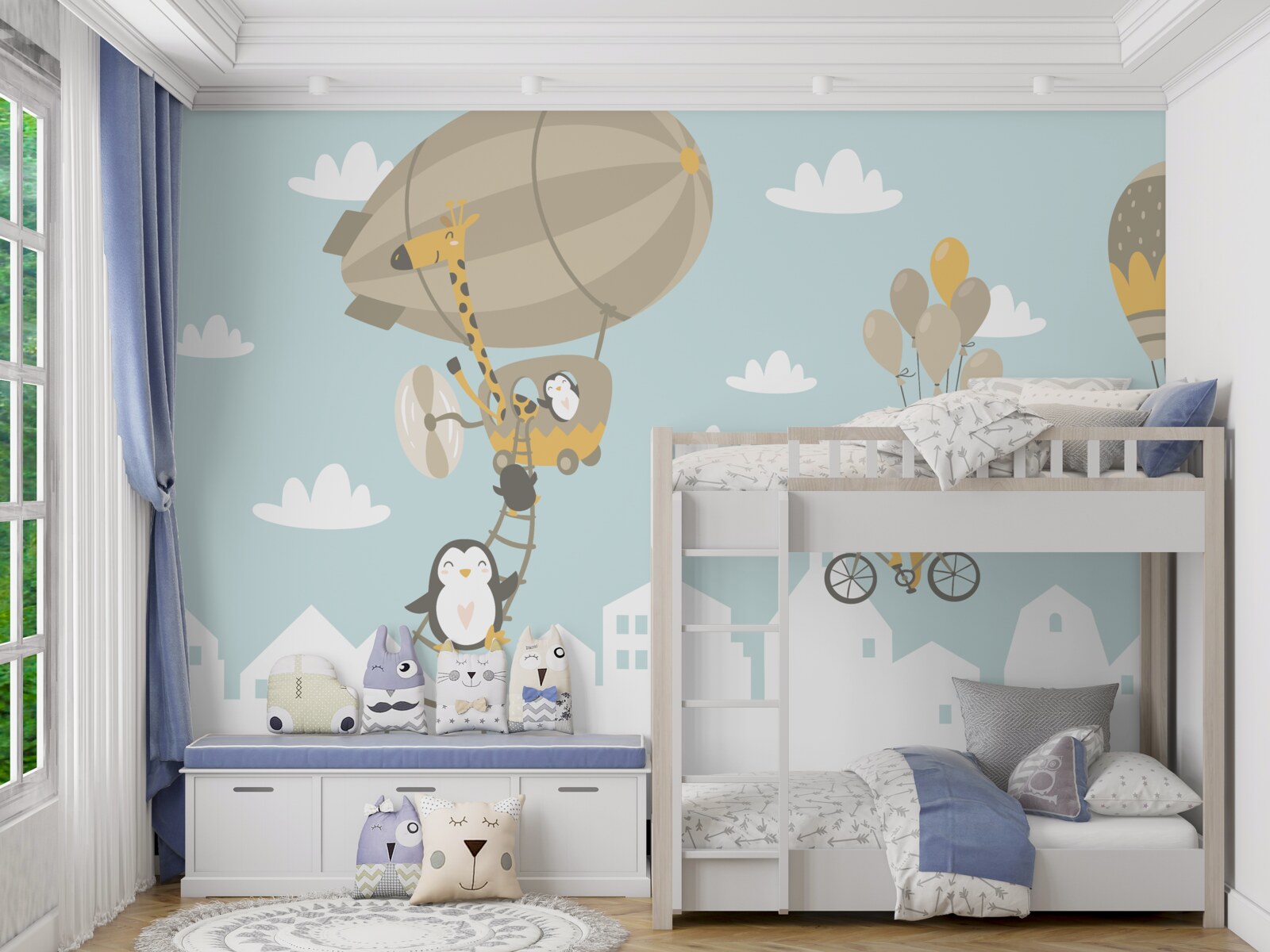 Fotobehang tijdens transport verkennen dieren het luchtruim