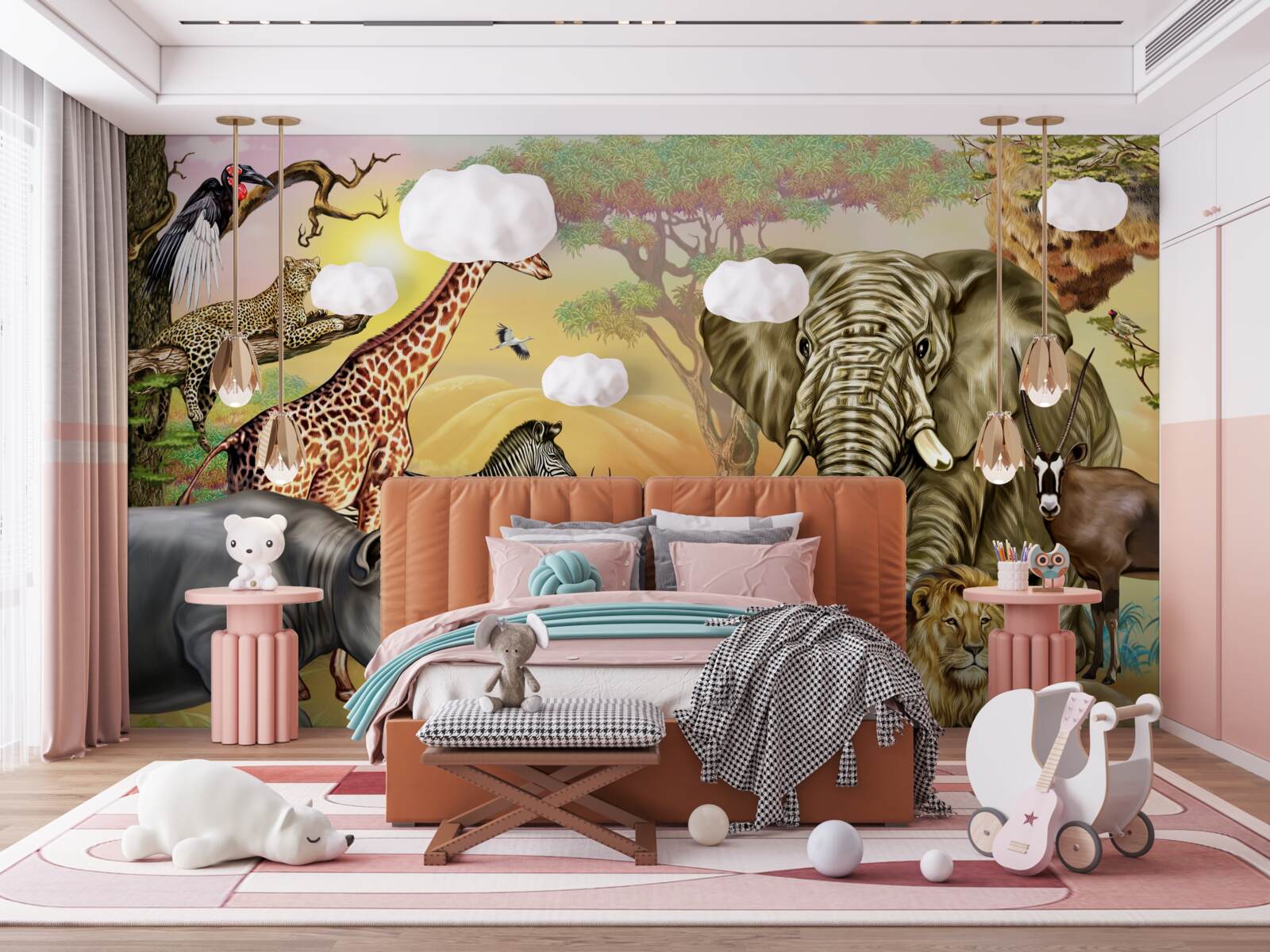 Fotobehang grote tropische familie