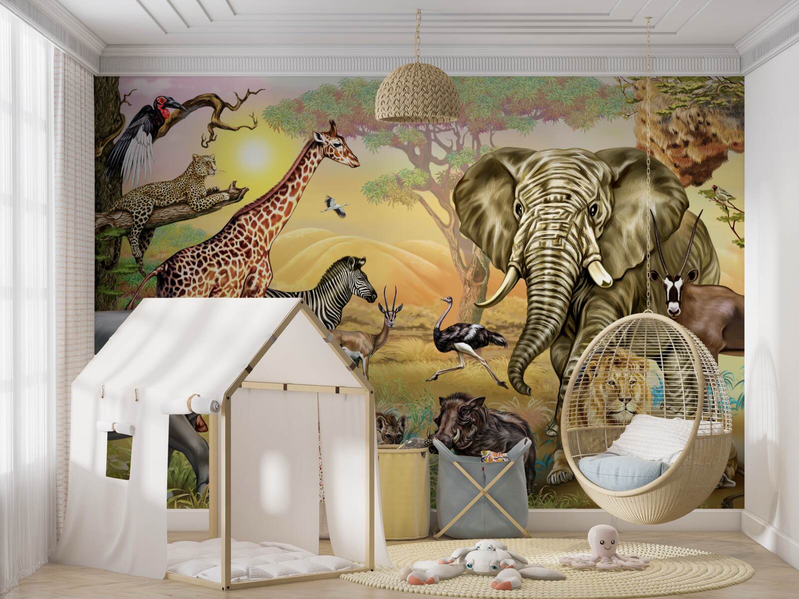 Fotobehang grote tropische familie