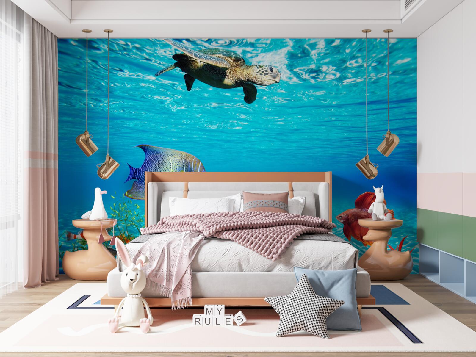 Fotobehang zeebewoners van de diepe oceaan