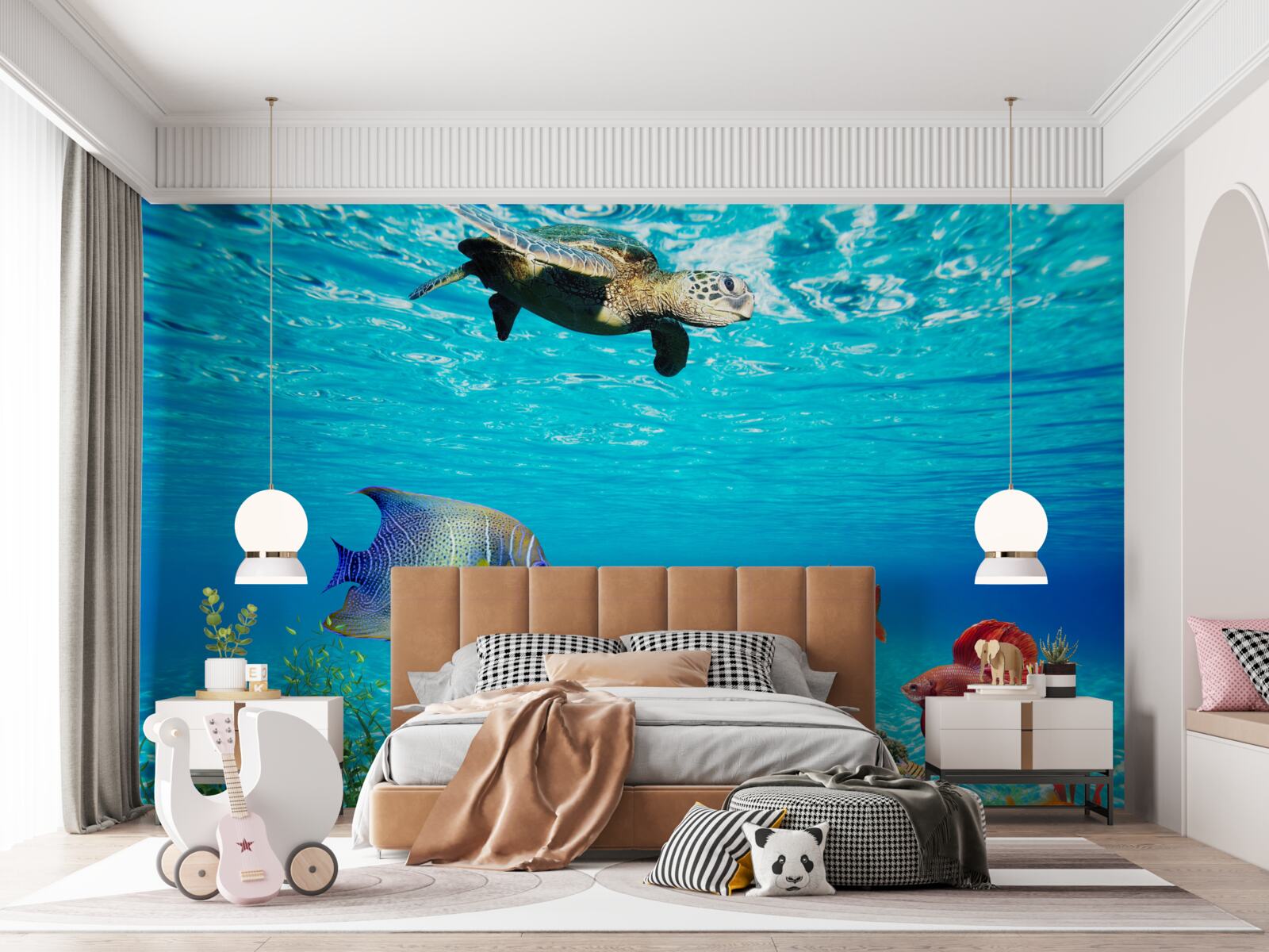 Fotobehang zeebewoners van de diepe oceaan