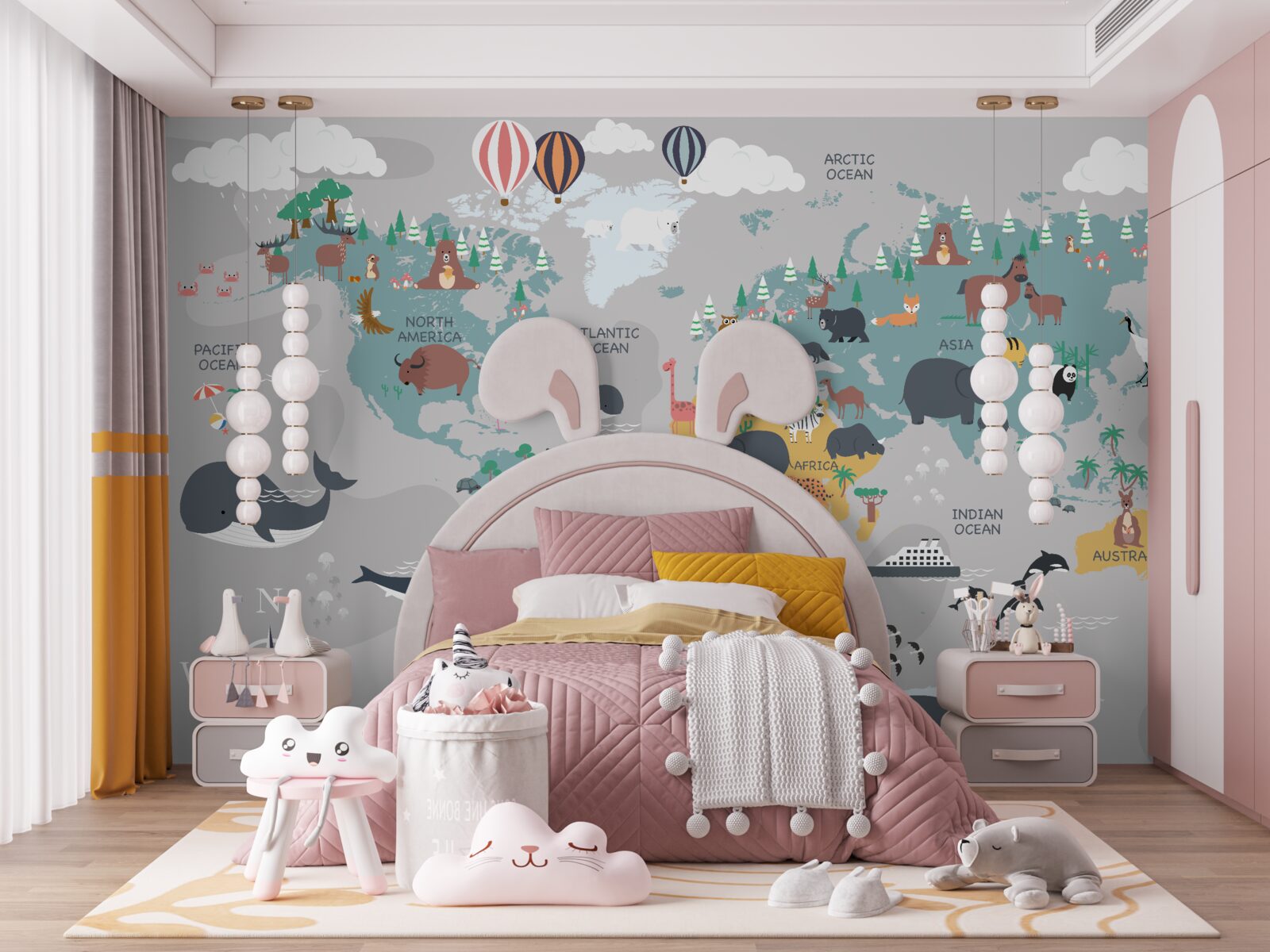 Fotobehang vredesverdragen met de volkeren van de continenten