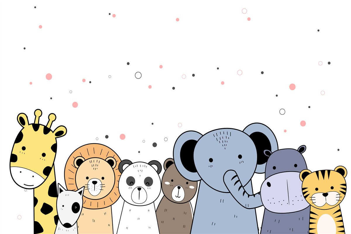 Fotobehang de gemeenschap van beesten