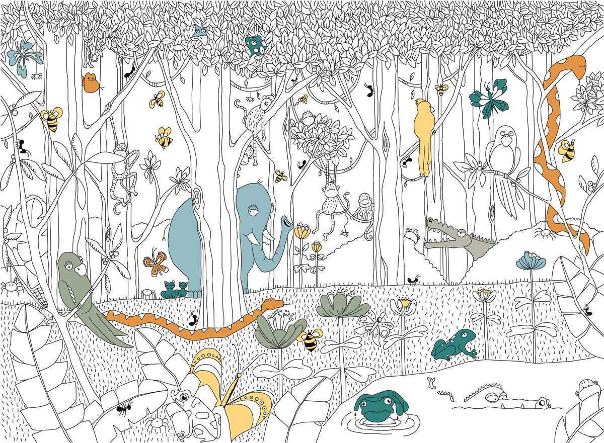 Fotobehang bosdieren voor kinderen