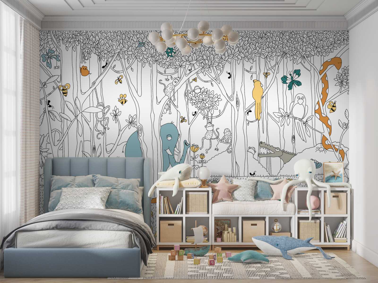 Fotobehang bosdieren voor kinderen