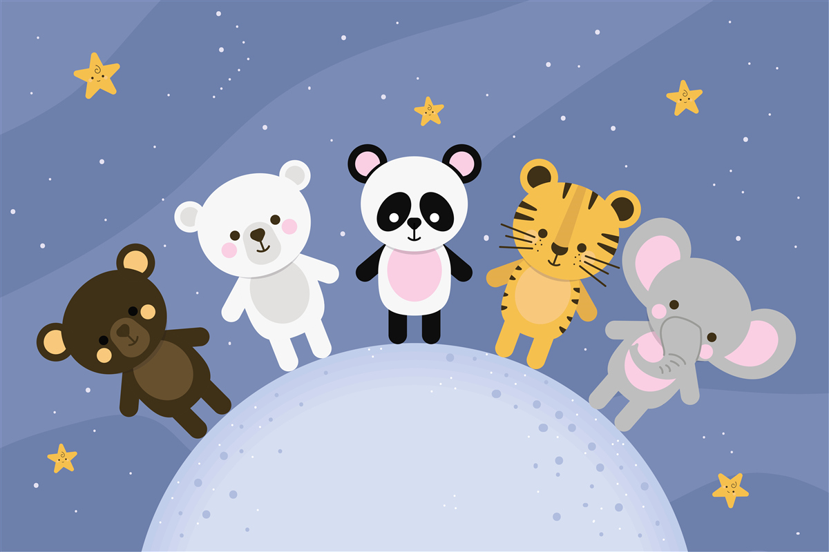 Fotobehang dieren die in harmonie met elkaar leven