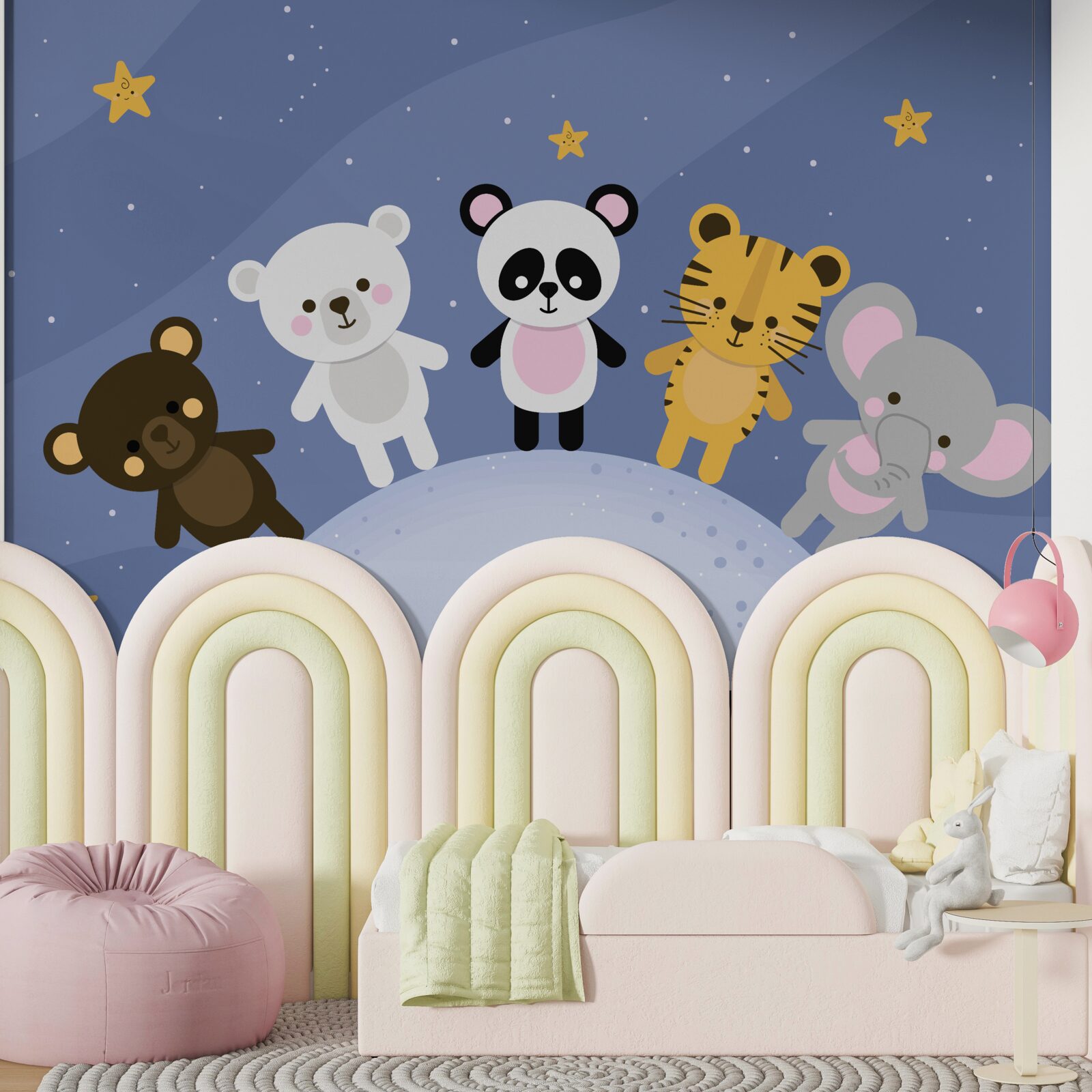 Fotobehang dieren die in harmonie met elkaar leven