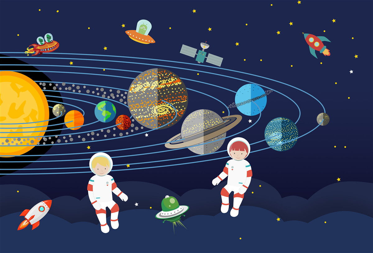 Fotobehang de mensheid en andere bewoners van het universum