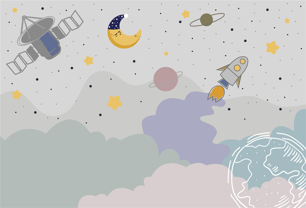 Fotobehang hemellichamen boven onze planeet