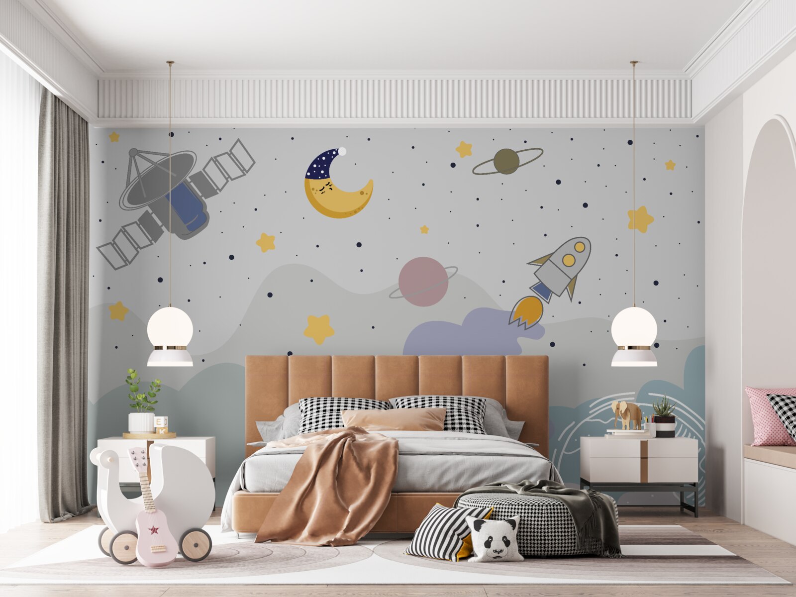 Fotobehang hemellichamen boven onze planeet