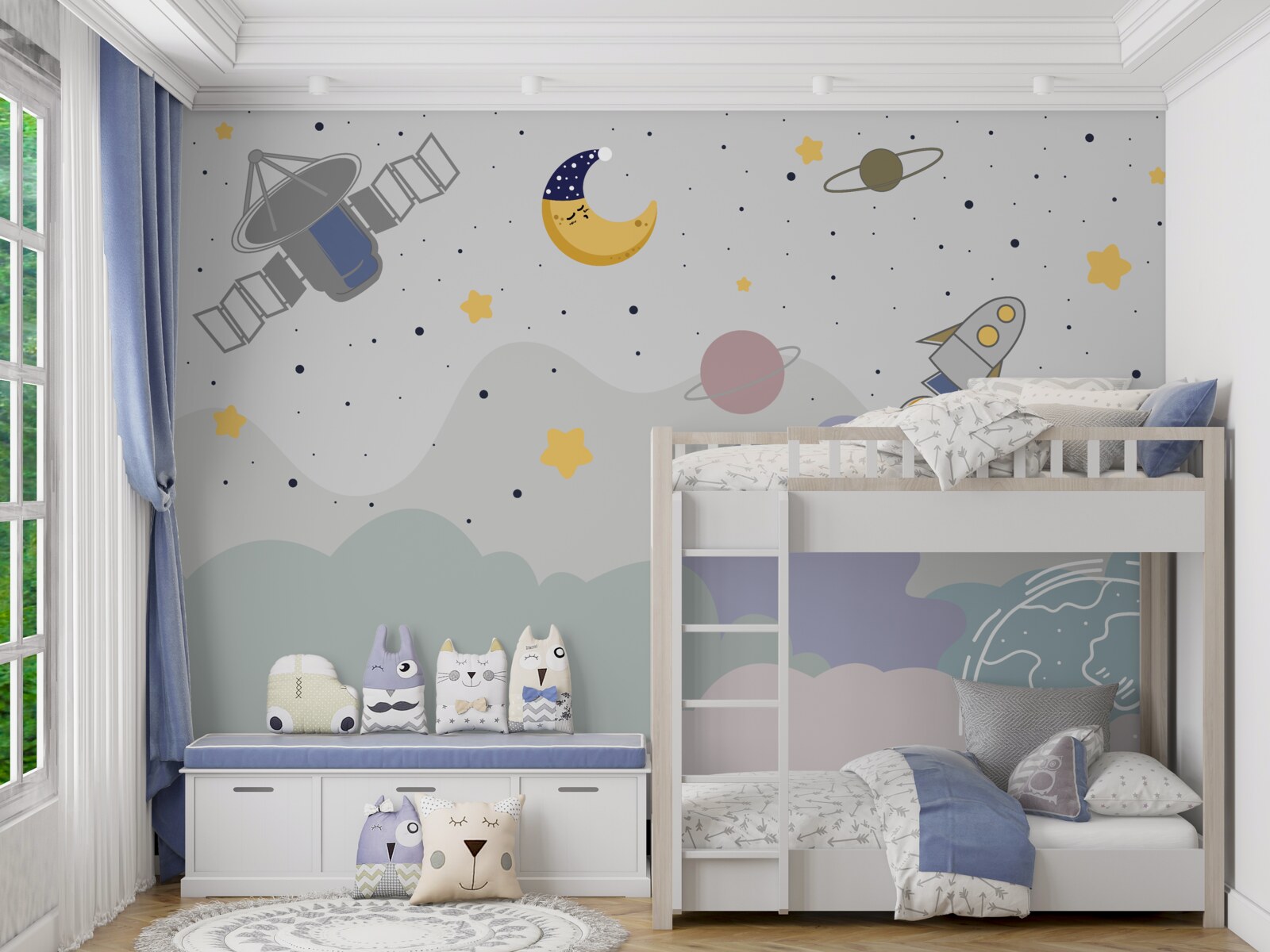 Fotobehang hemellichamen boven onze planeet