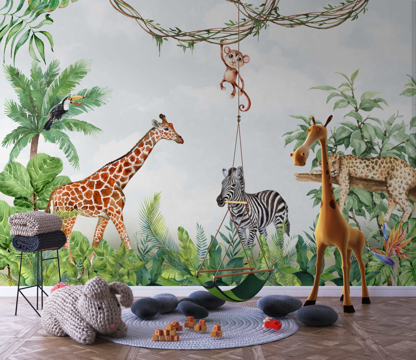 Fotobehang dieren uit tropische gebieden nemen rust