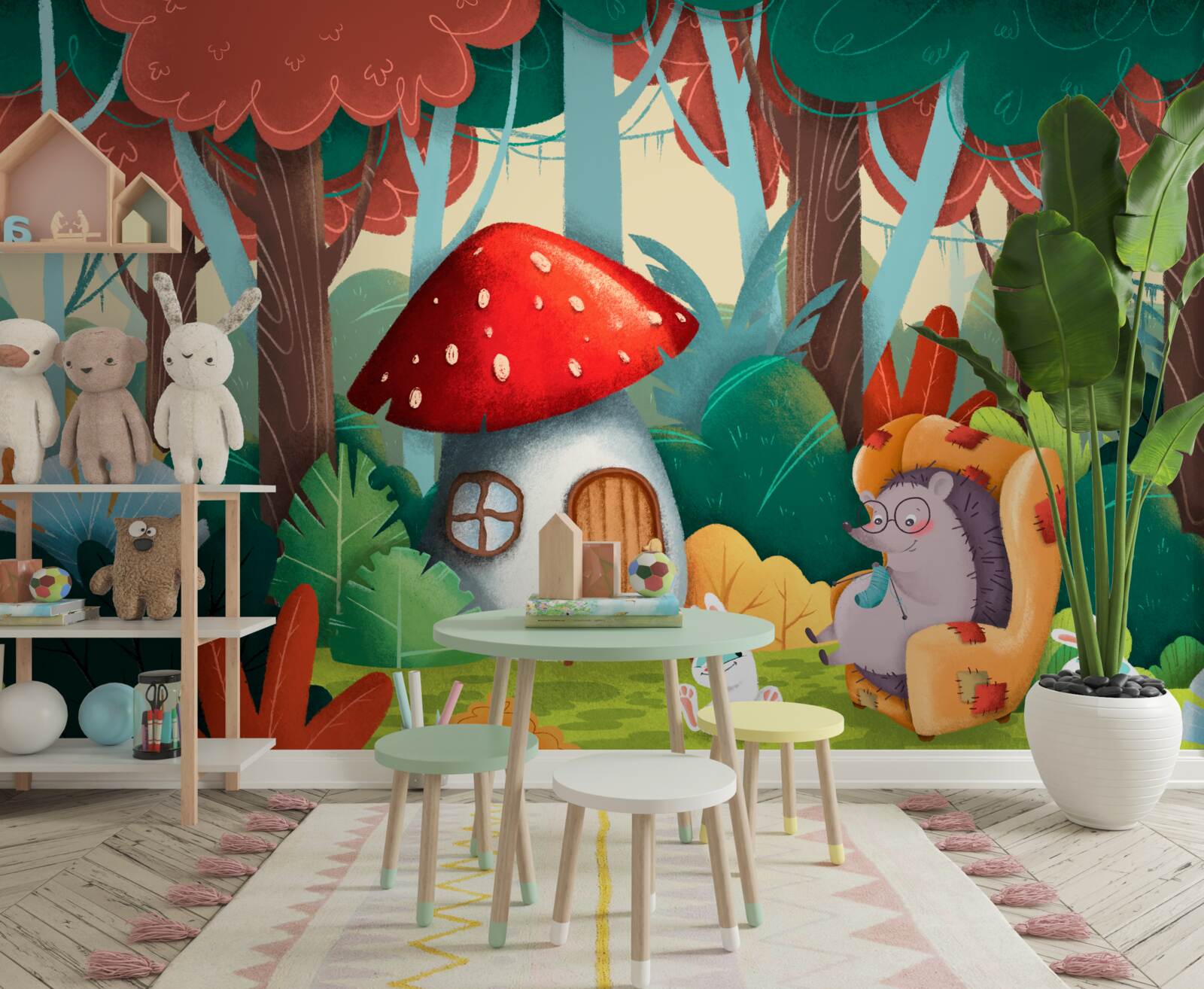 Fotobehang egel oma huis