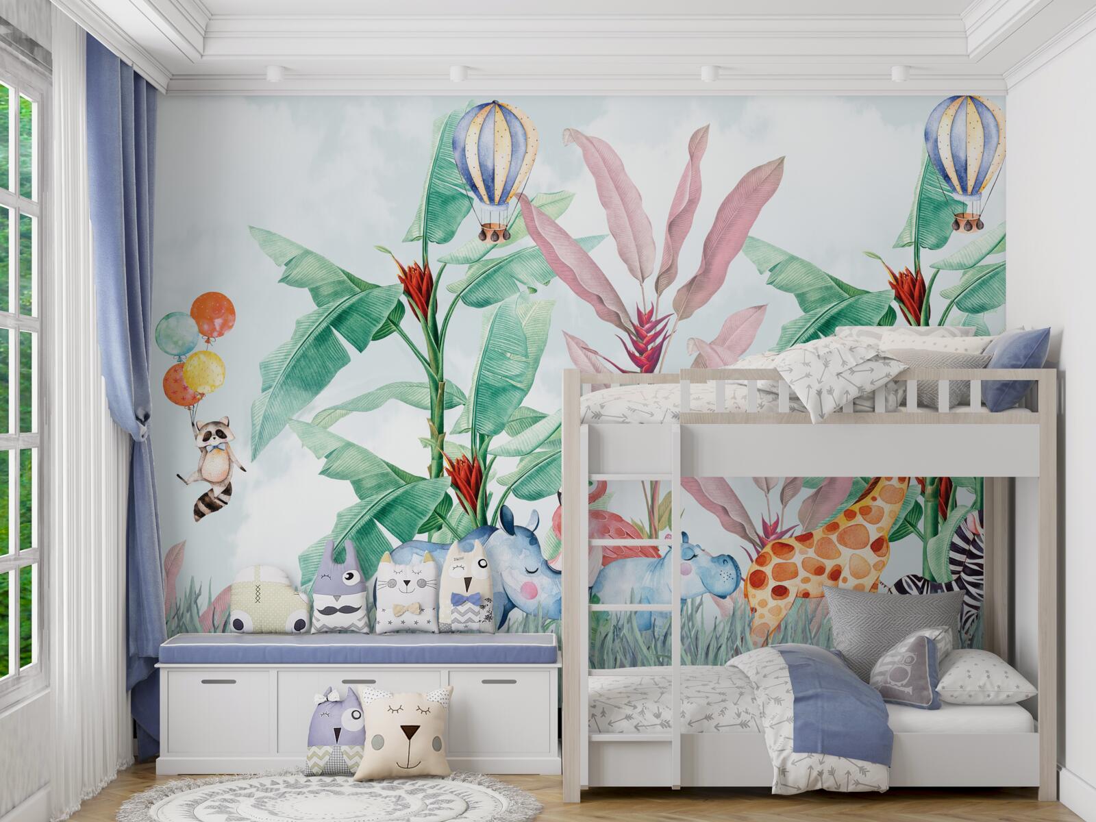 Fotobehang tropische bewoners rusten in het bos