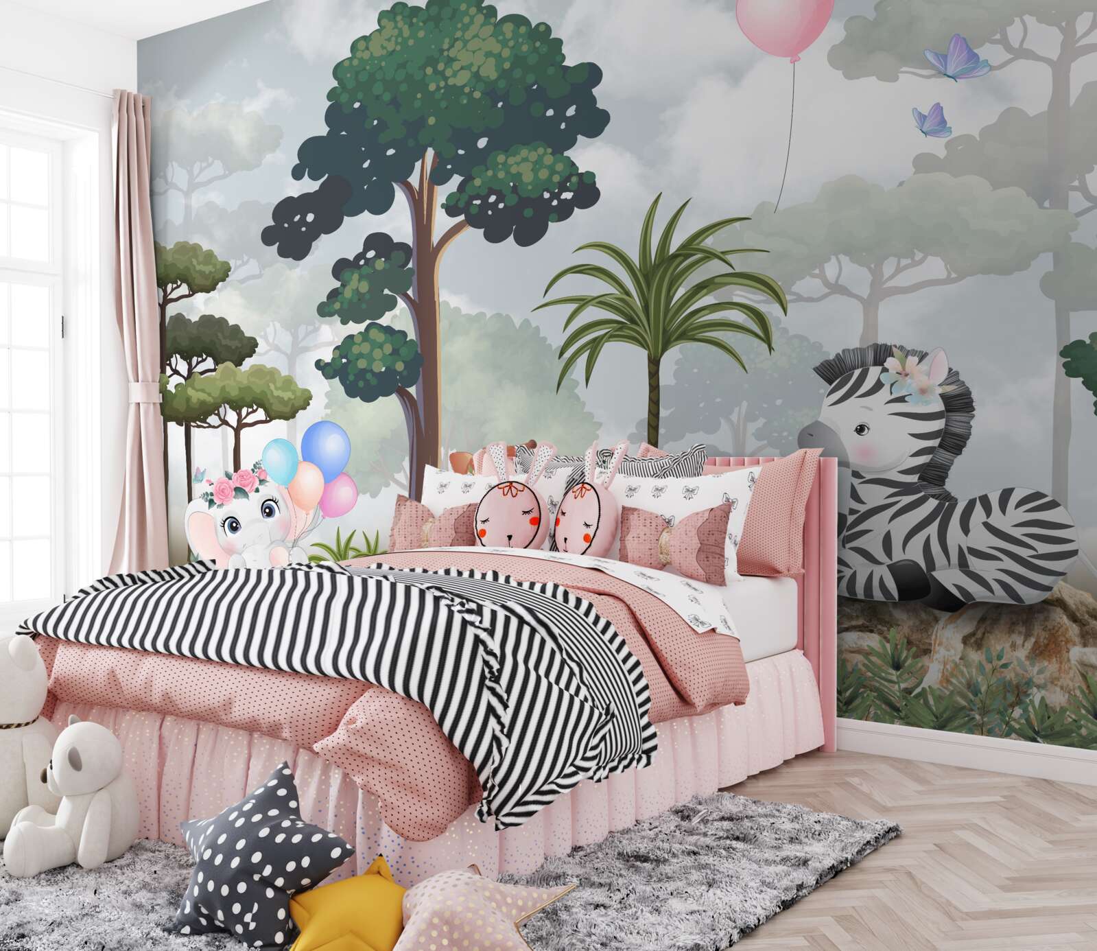 Fotobehang bosdieren vieren hun verjaardag