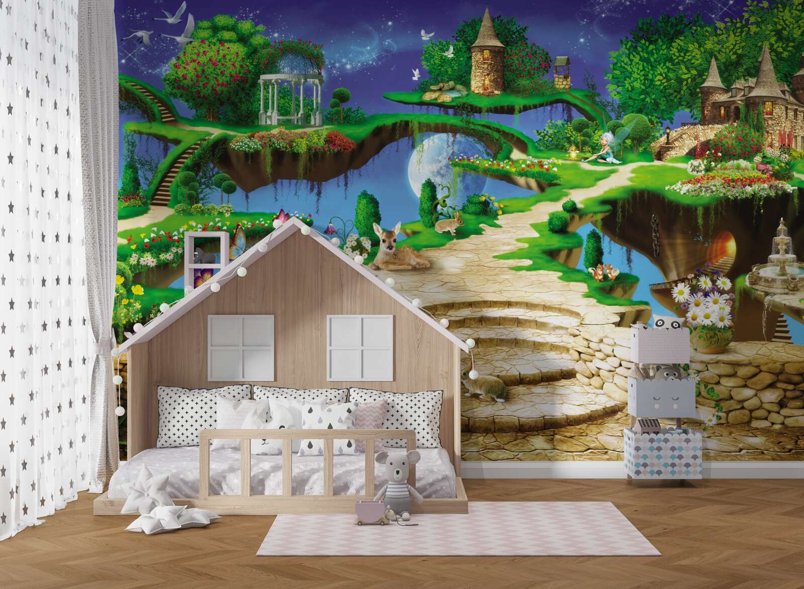 Fotobehang wolken dierenhuis