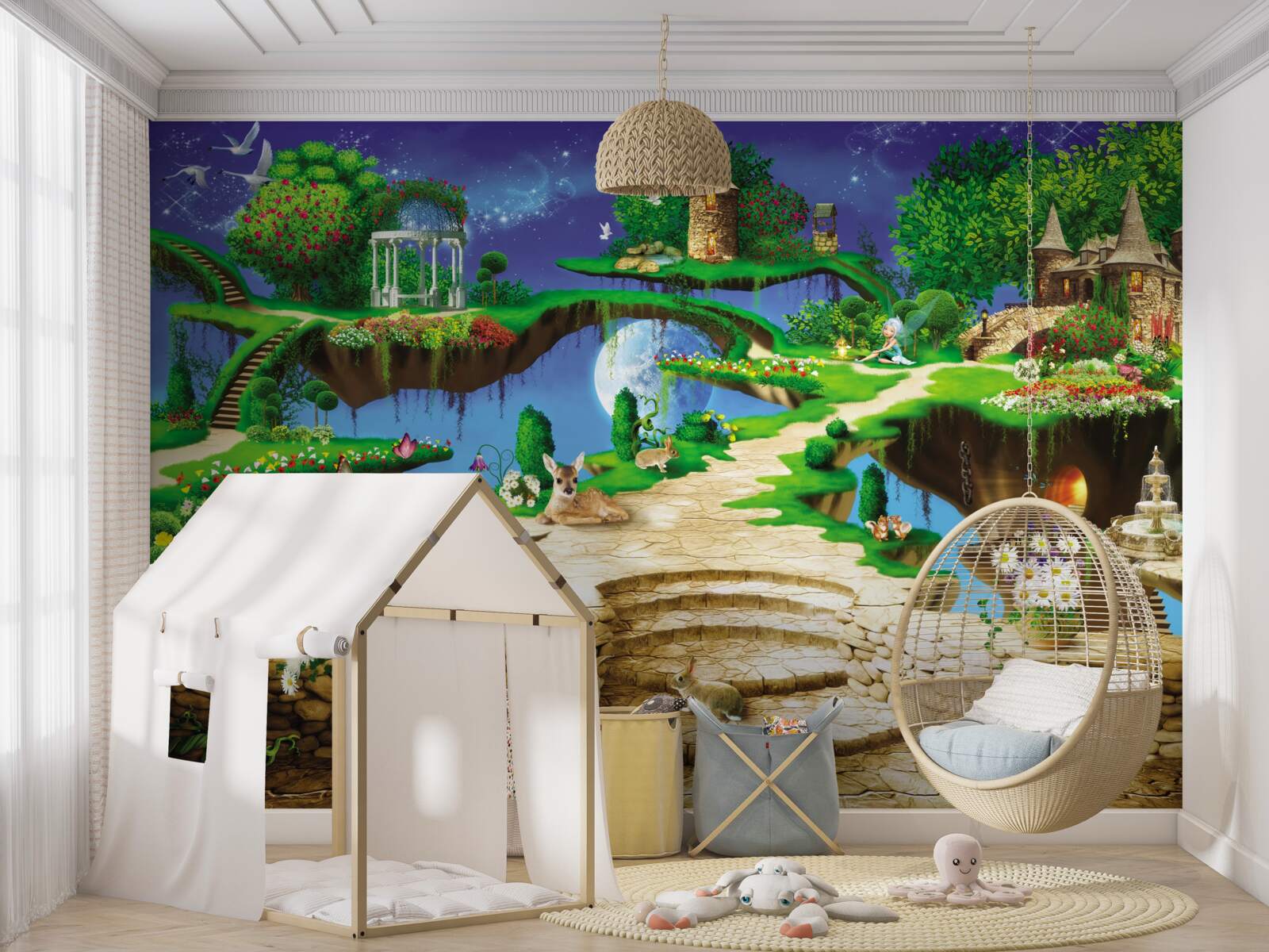 Fotobehang wolken dierenhuis