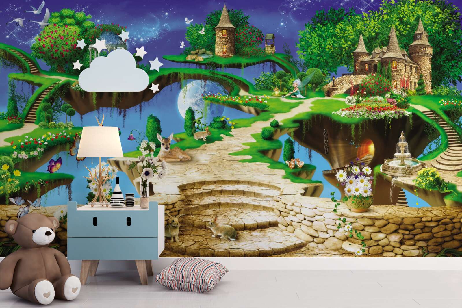 Fotobehang wolken dierenhuis