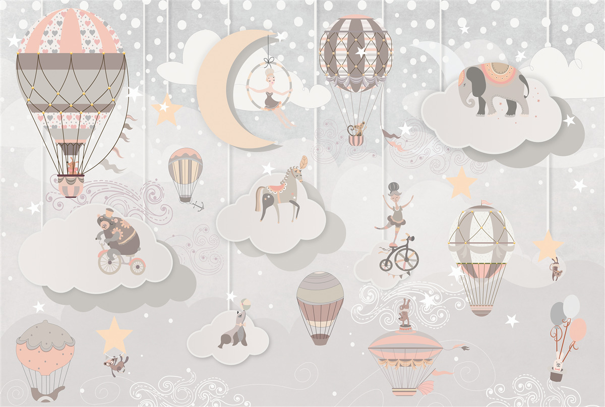 Fotobehang 's nachts gaan alle dieren slapen