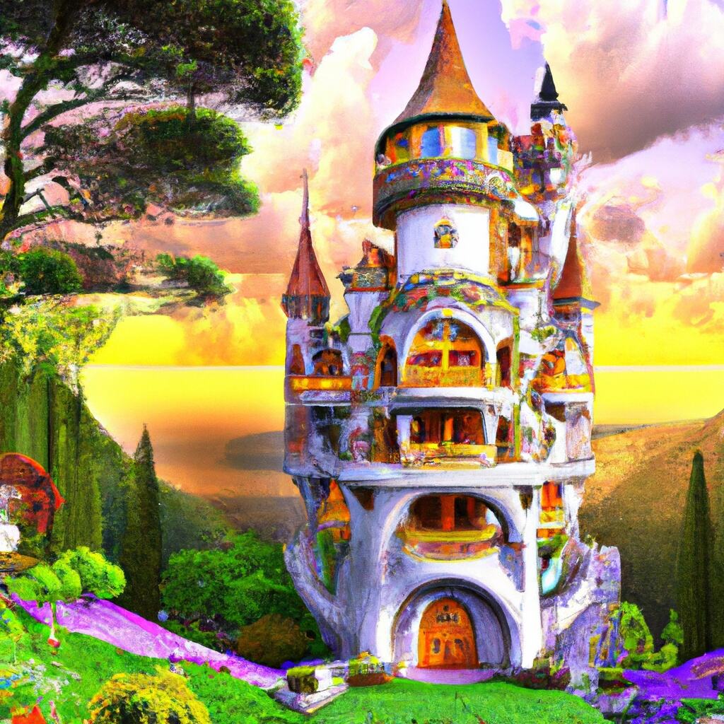 Fotobehang mâche toren is erg hoog