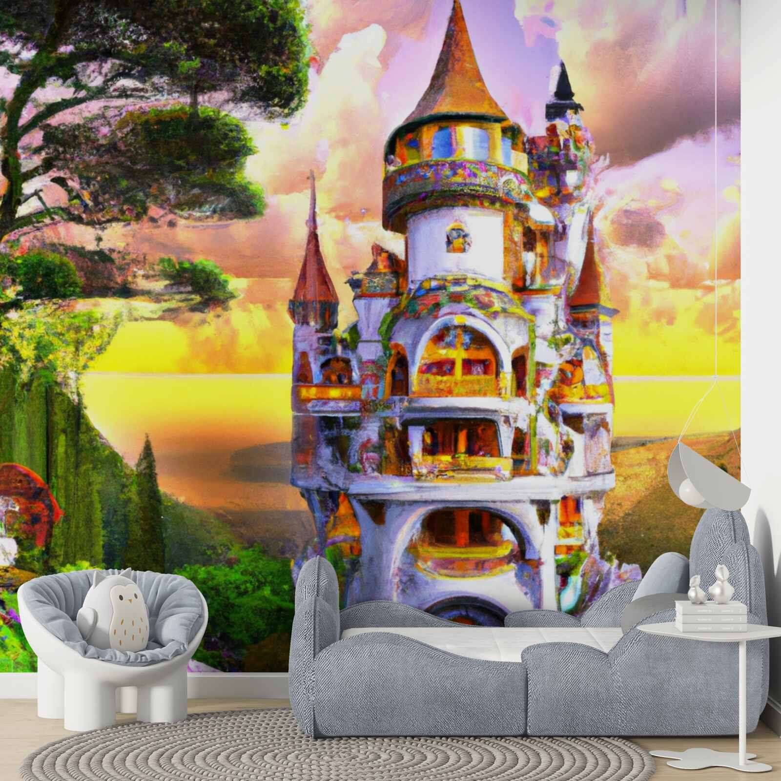 Fotobehang mâche toren is erg hoog