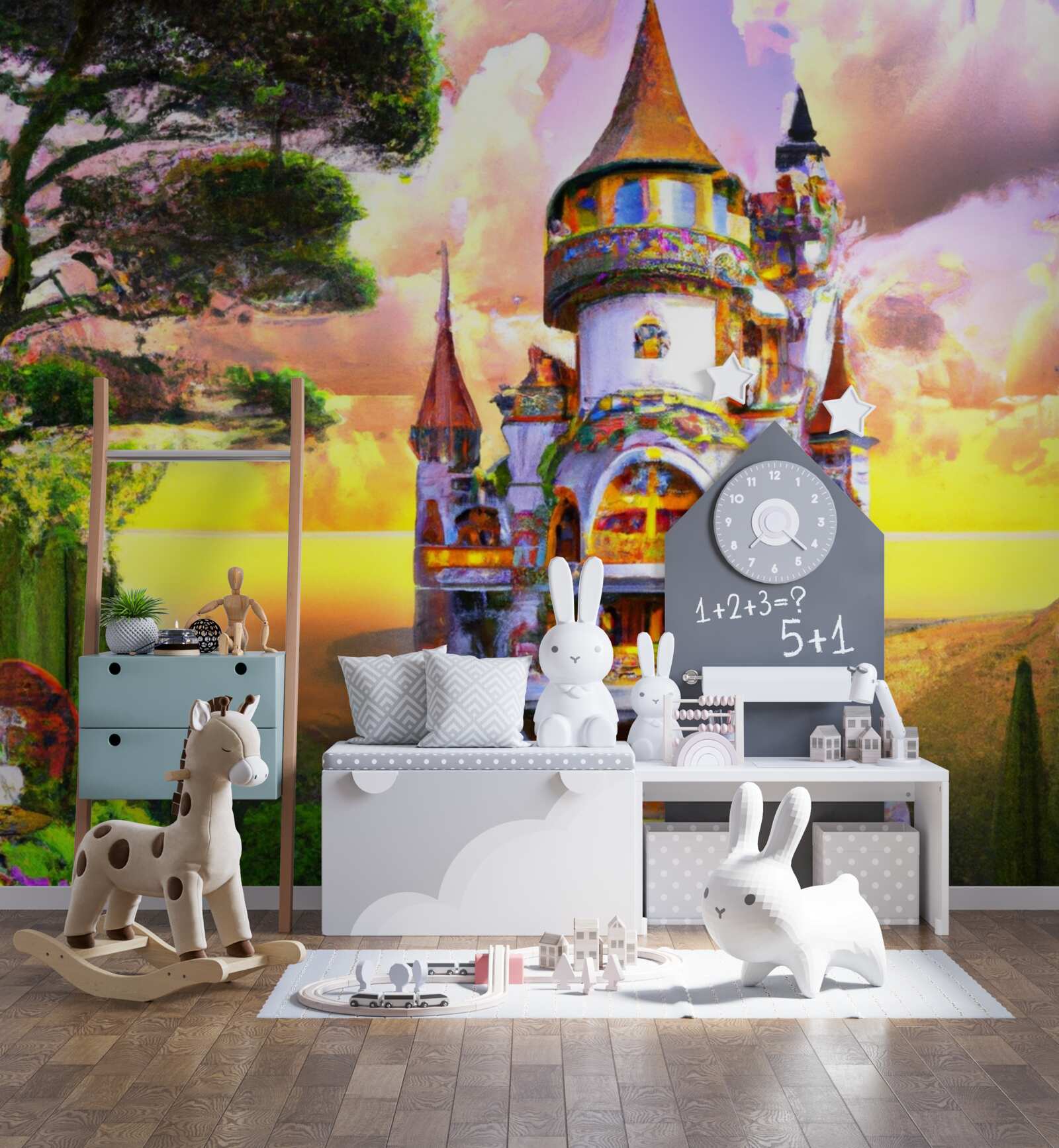 Fotobehang mâche toren is erg hoog