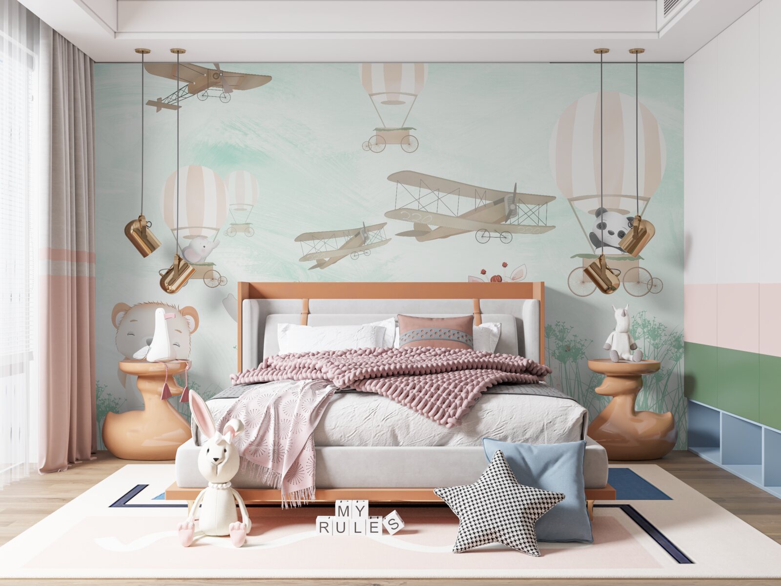 Fotobehang jongeren verkennen de hemel