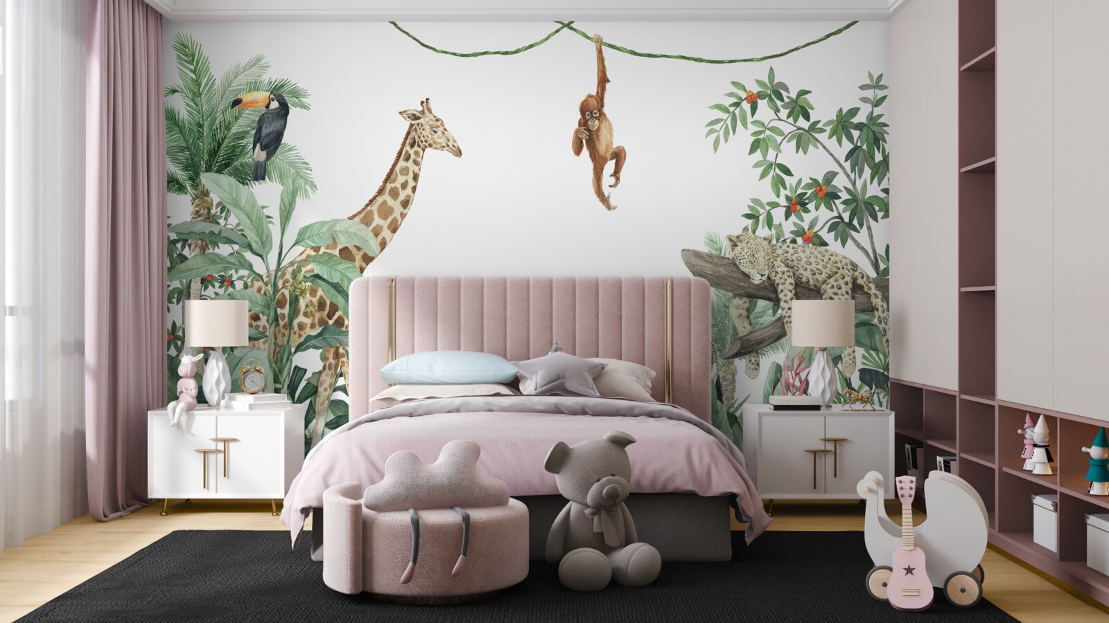 Fotobehang tropische bewoners hebben plezier