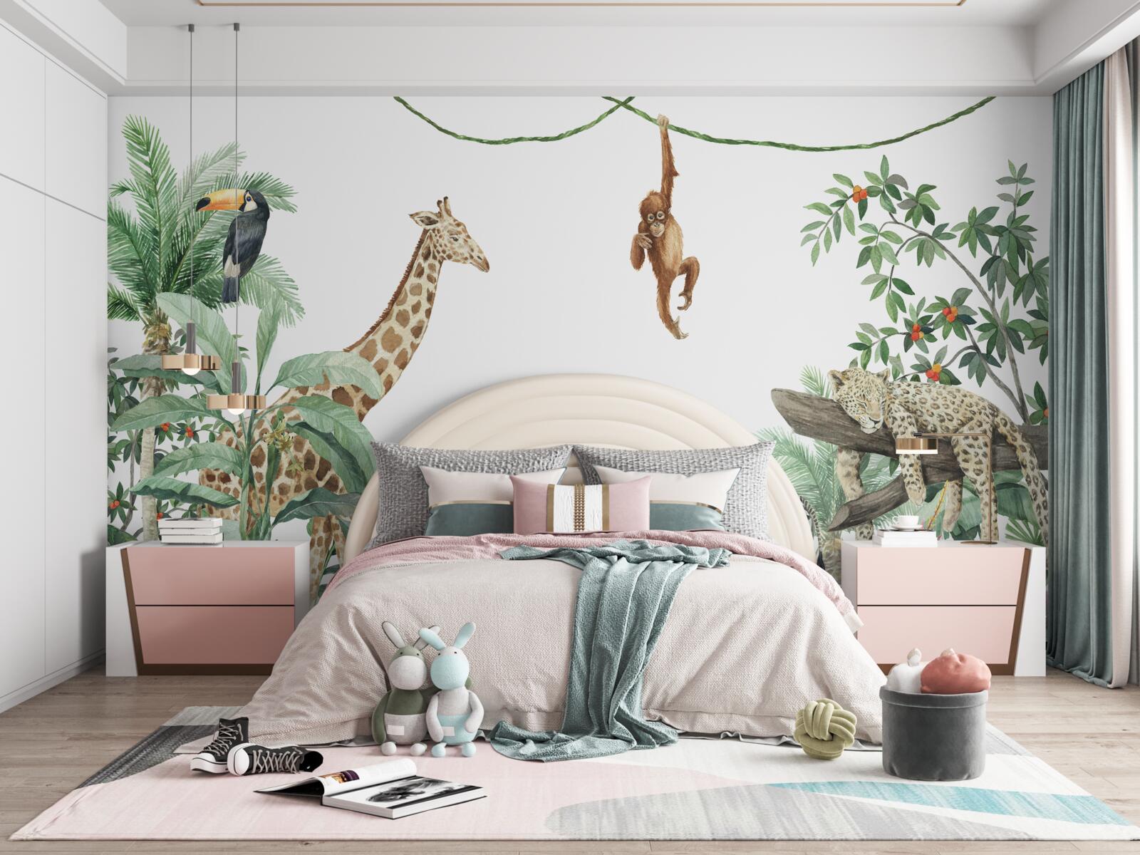 Fotobehang tropische bewoners hebben plezier