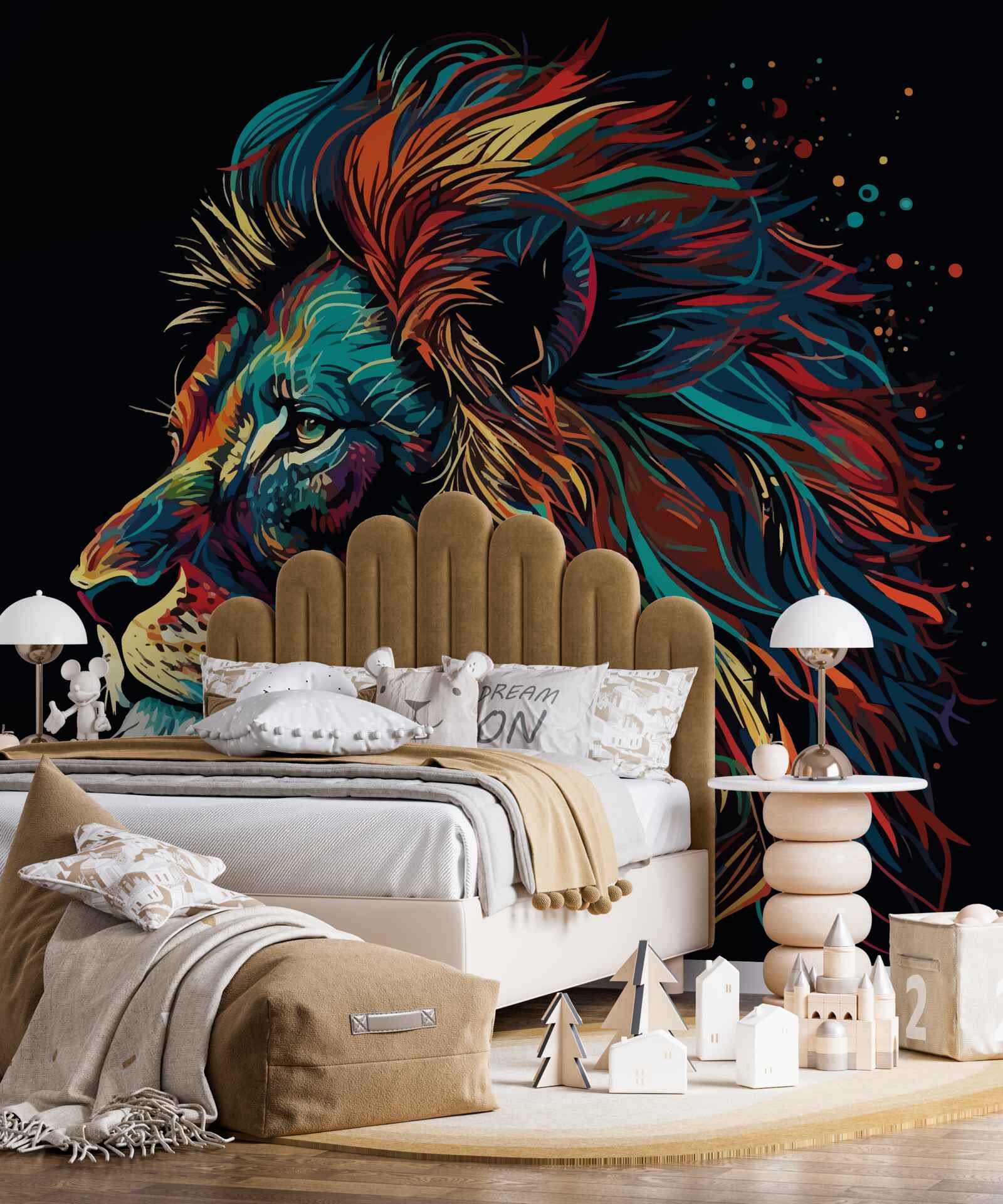 Fotobehang abstract beeld van een volwassen tijger